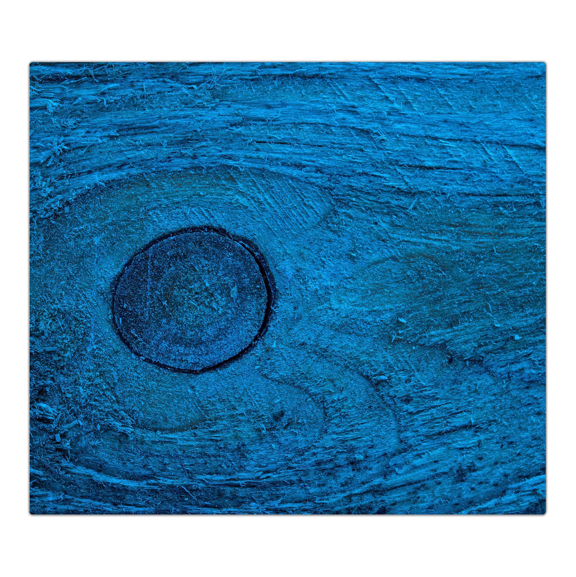 Primedeco Herd-Abdeckplatte Herdabdeckplatte Spritzschutz aus Glas Blaue Holzstruktur, Glas, (1 tlg) | Herdabdeckplatten