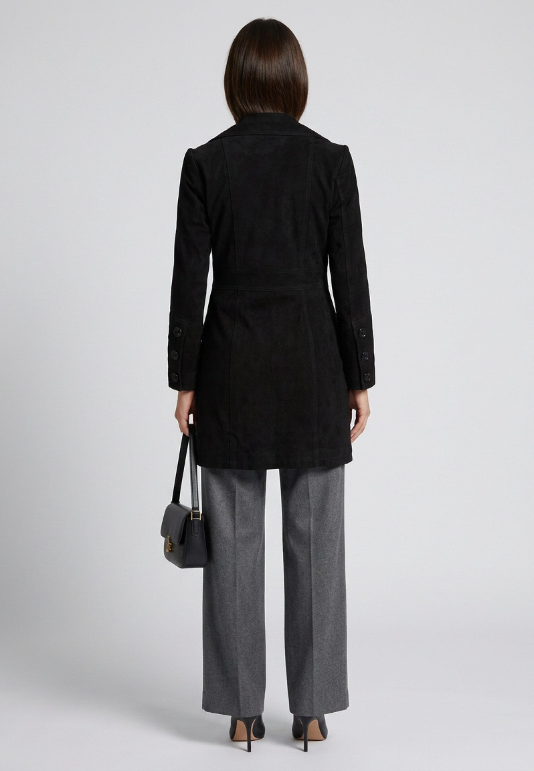 RICANO Ledermantel Lucy Handgefertigt aus echtem Leder