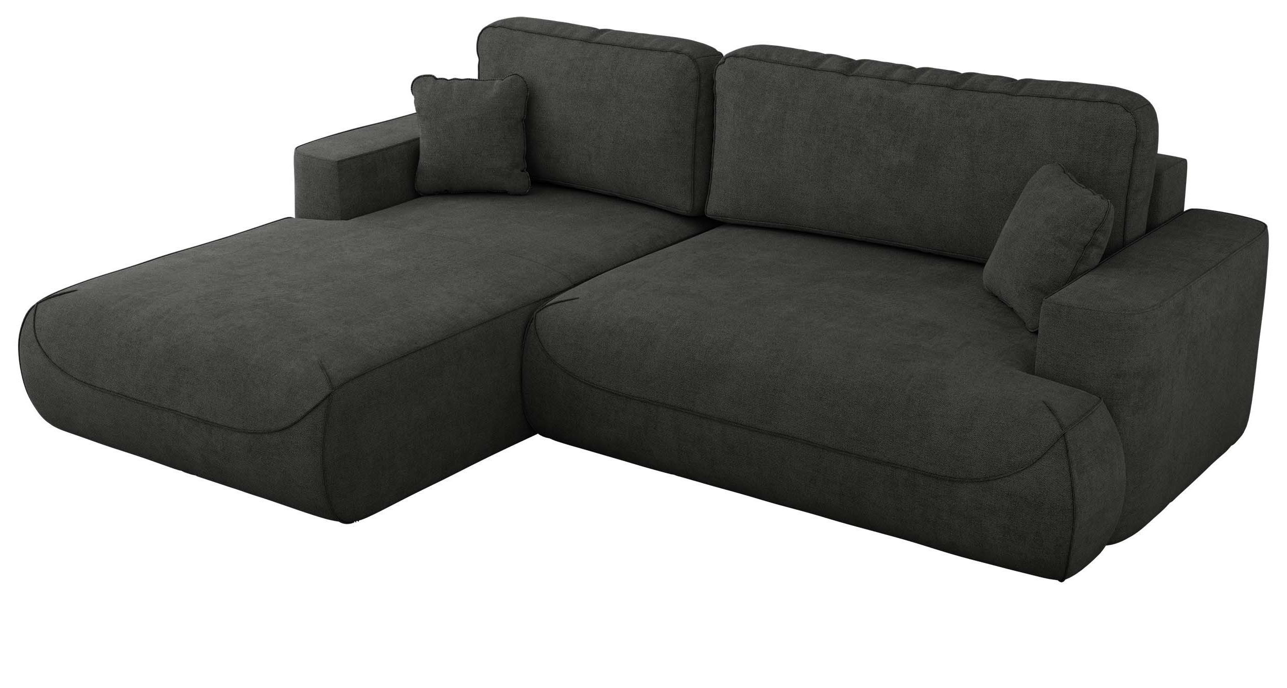 MKS MÖBEL Ecksofa OVO L, Set, mit Schlaffunktion und Bettkasten, DL-Automat, rechts/links wählbar, HR-Schaum & Wellenfedern