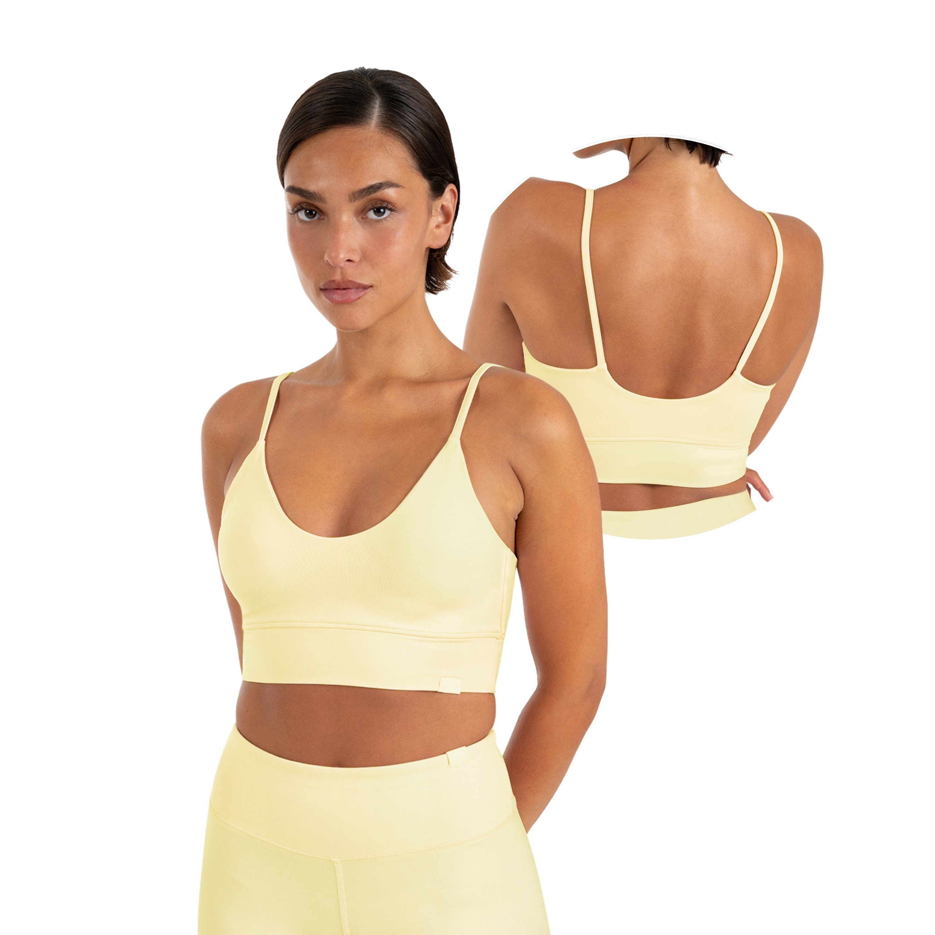Smilodox Tanktop Lunara Damen, Croptop mit V-Ausschnitt, Shaped Fit, für Gym & Yoga Stretch, Shaping Fit, V-Neck, kurze Passform, Bewegungsfreiheit