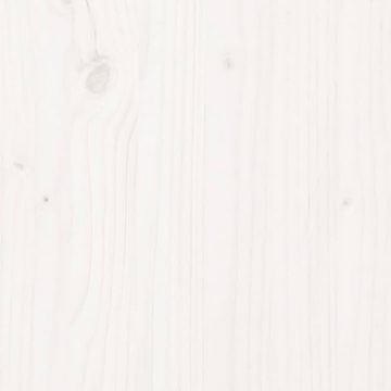 vidaXL Hochbeet Pflanzkübel mit Ablage Weiß 111,5x111,5x81 cm Massivholz Kiefer Anzuch