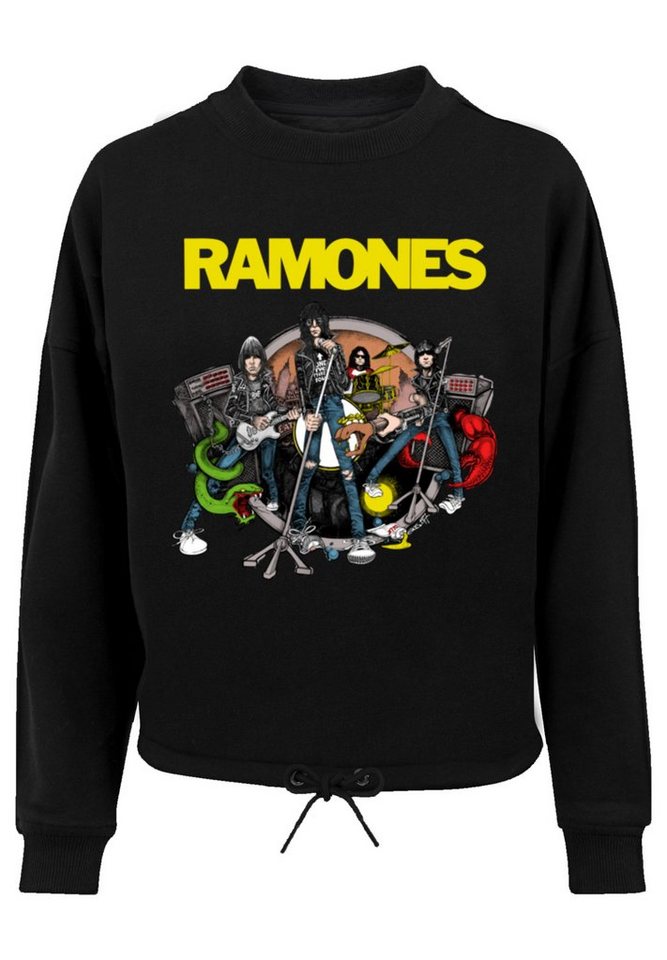 F4NT4STIC Sweatshirt Ramones Rock Musik Band Road To Ruin Premium Qualität,  Band, Rock-Musik, Weit geschnittenen Ärmel und Kordelzug am Bündchen