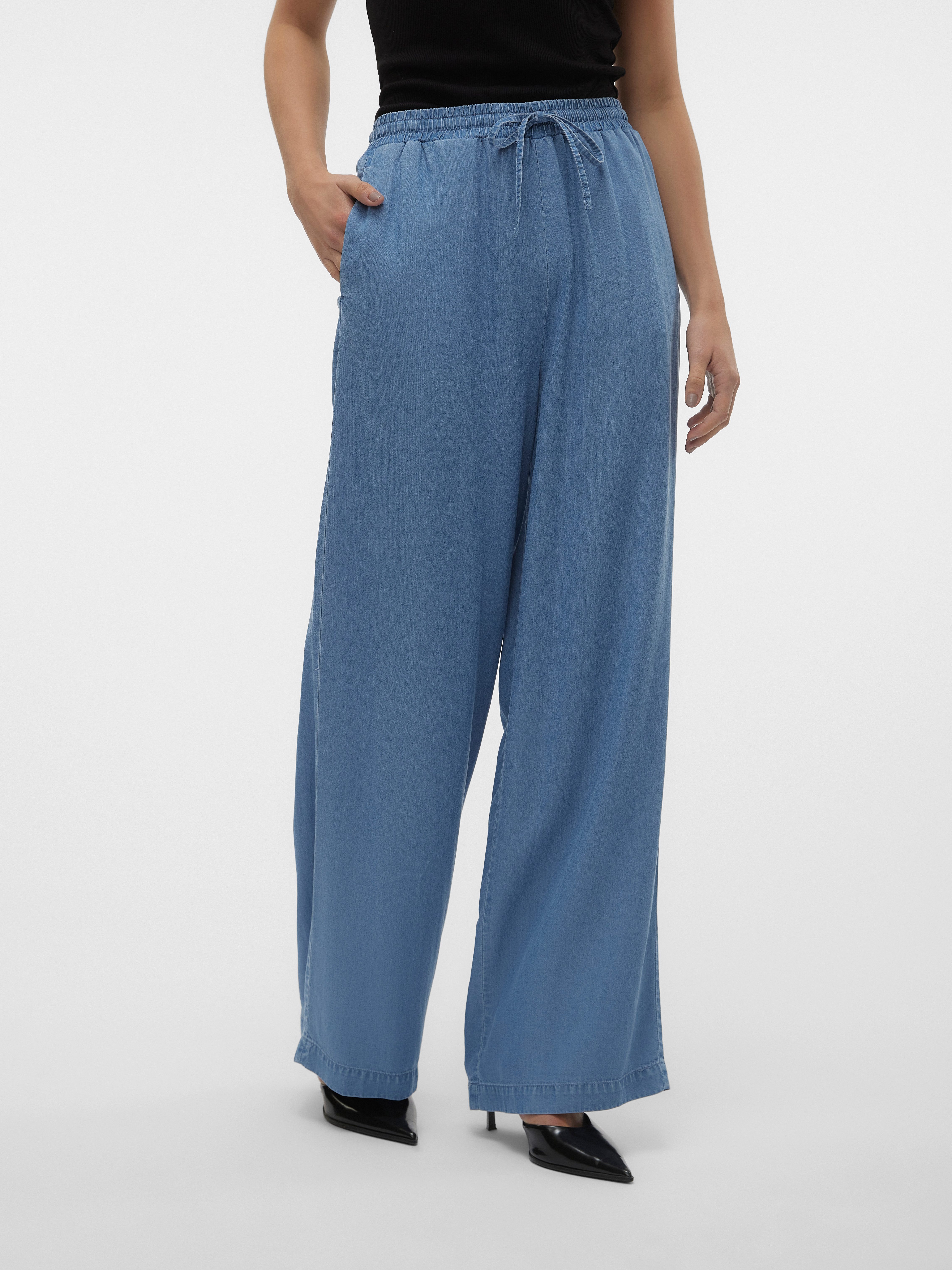 Vero Moda Schlupfhose VMBREE HW LONG LOOSE TENCEL PANTS GA Viskose, loose fit