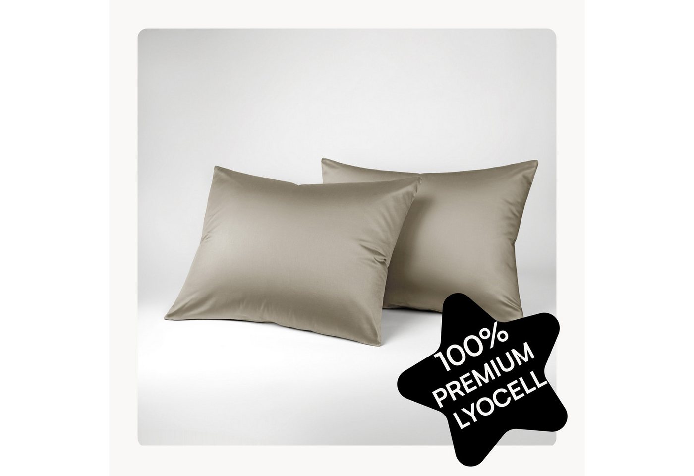 Seralino Kissenbezüge Set aus 100% Lyocell (Tencel) in Gr. 40x80, 80x80, 40x60cm, (2 Stück), besonders weich, schnelltrocknend, atmungsaktiv, aus Eukalyptusfasern