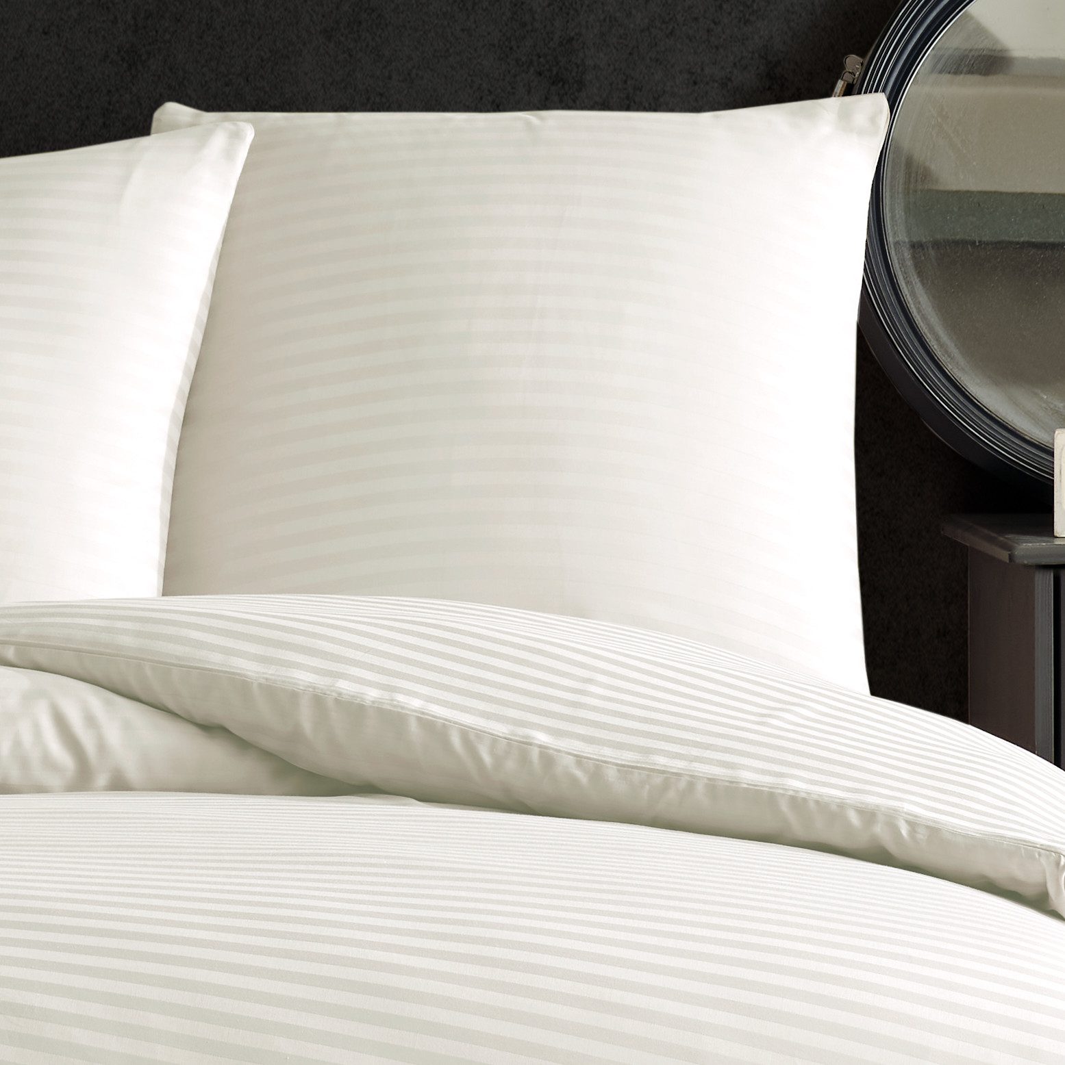 Nordqueen Bettwäsche Nordqueen Satin Gestreift Bettwäsche, günstig online kaufen