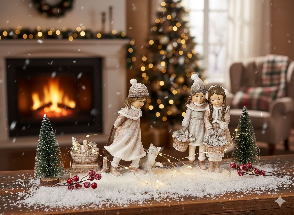 formano Dekofigur Weihnachtsfiguren Nostalgische Winterkinder 13 cm zwei Mo günstig online kaufen