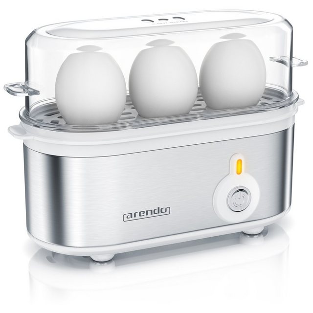 Arendo Eierkocher, Anzahl Eier: 3 St., 210 W, Edelstahl Eierkocher für 1-3 Eier