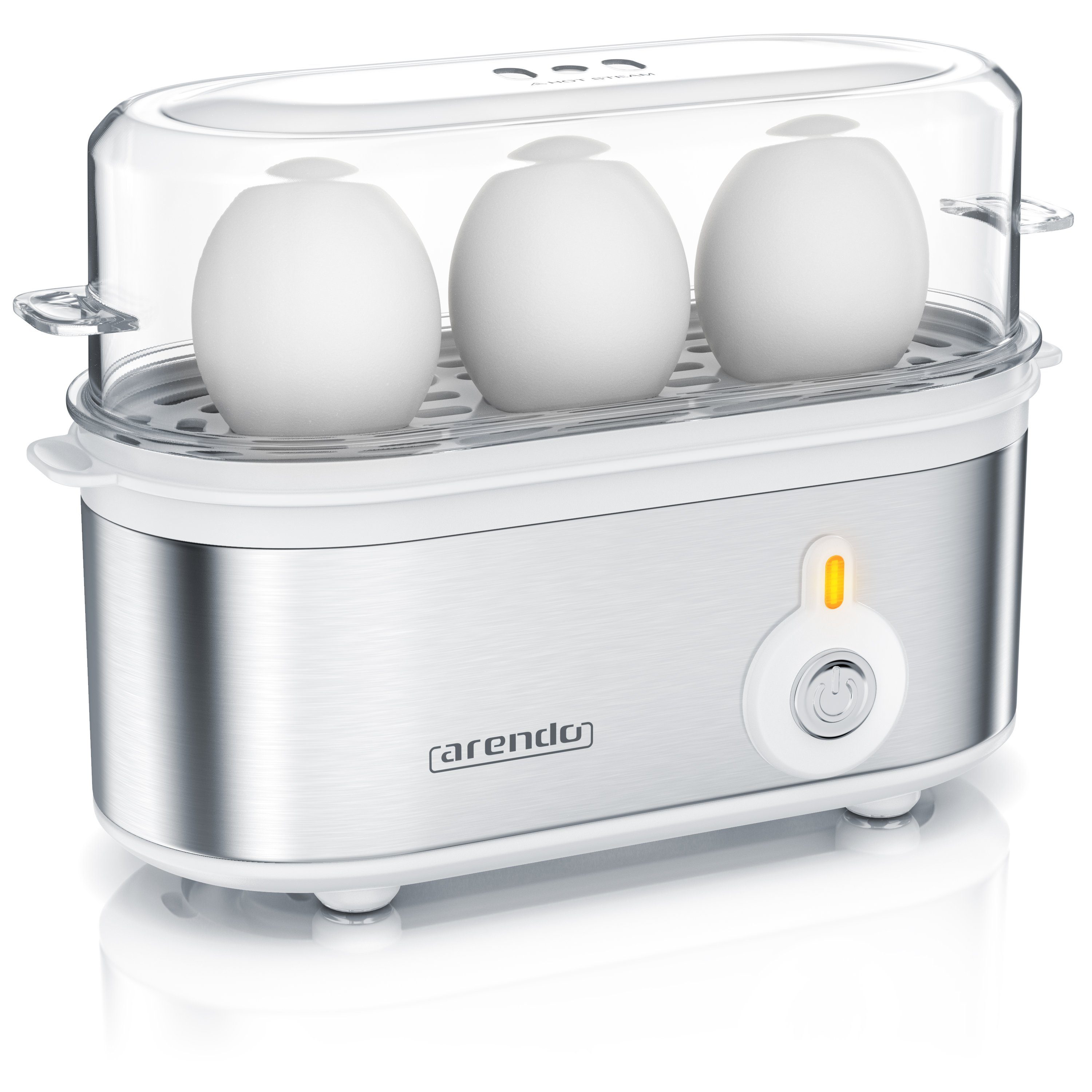 Arendo Eierkocher, Anzahl Eier Eier: Edelstahl 3 210 St., 1-3 W, Eierkocher für
