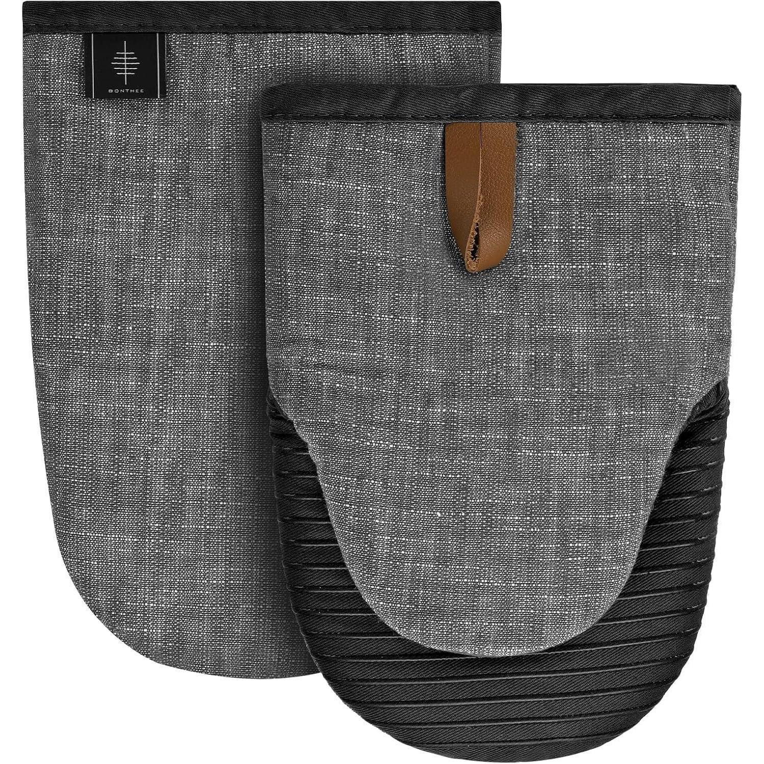 BONTHEE Topfhandschuhe Ofenhandschuhe Hitzebeständig Mini Topfhandschuhe Baumwolle mit
