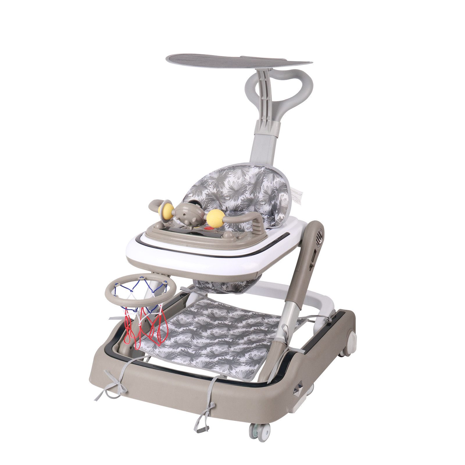 JEOBEST Lauflernhilfe 2 in1 Babywalker Spiel- und Lauflernwagen, Mini Baske günstig online kaufen