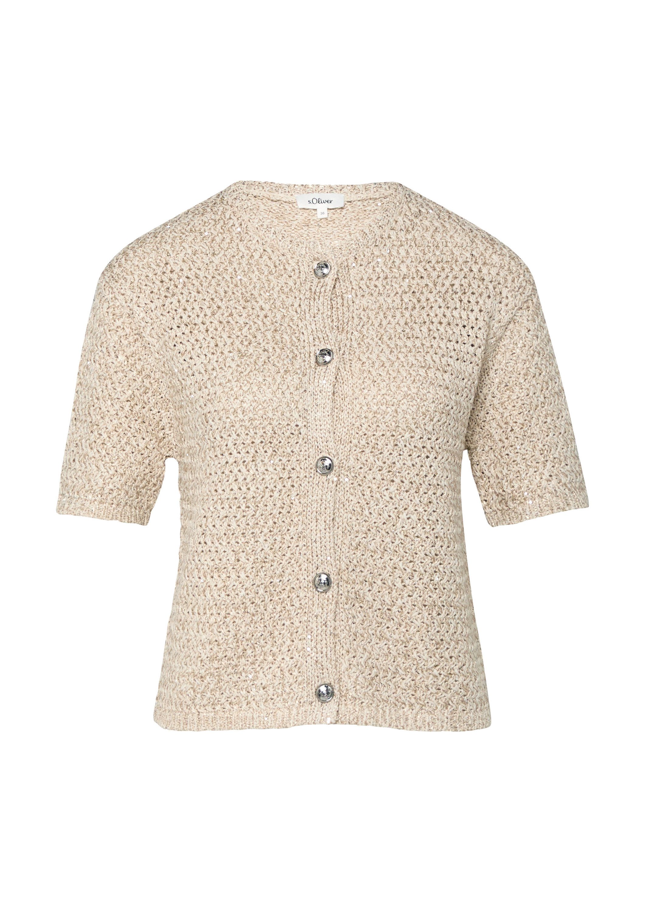 s.Oliver Cardigan Strickjacke Kurzarm-Strickjacke mit Knöpfen günstig online kaufen