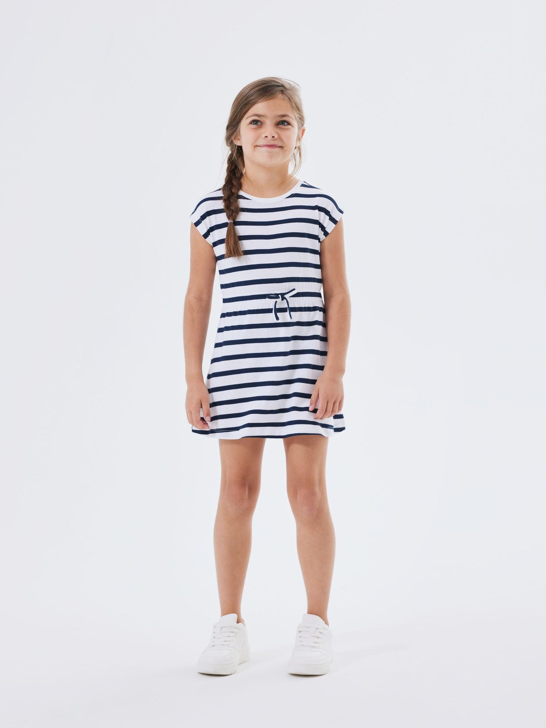 Name It Spitzenkleid 2er-Set Midi Blusen Baumwolle Dress Kurzam Rundhals für Mädchen (knielang, 2-tlg) NKFMIE SS DRESS NOOS