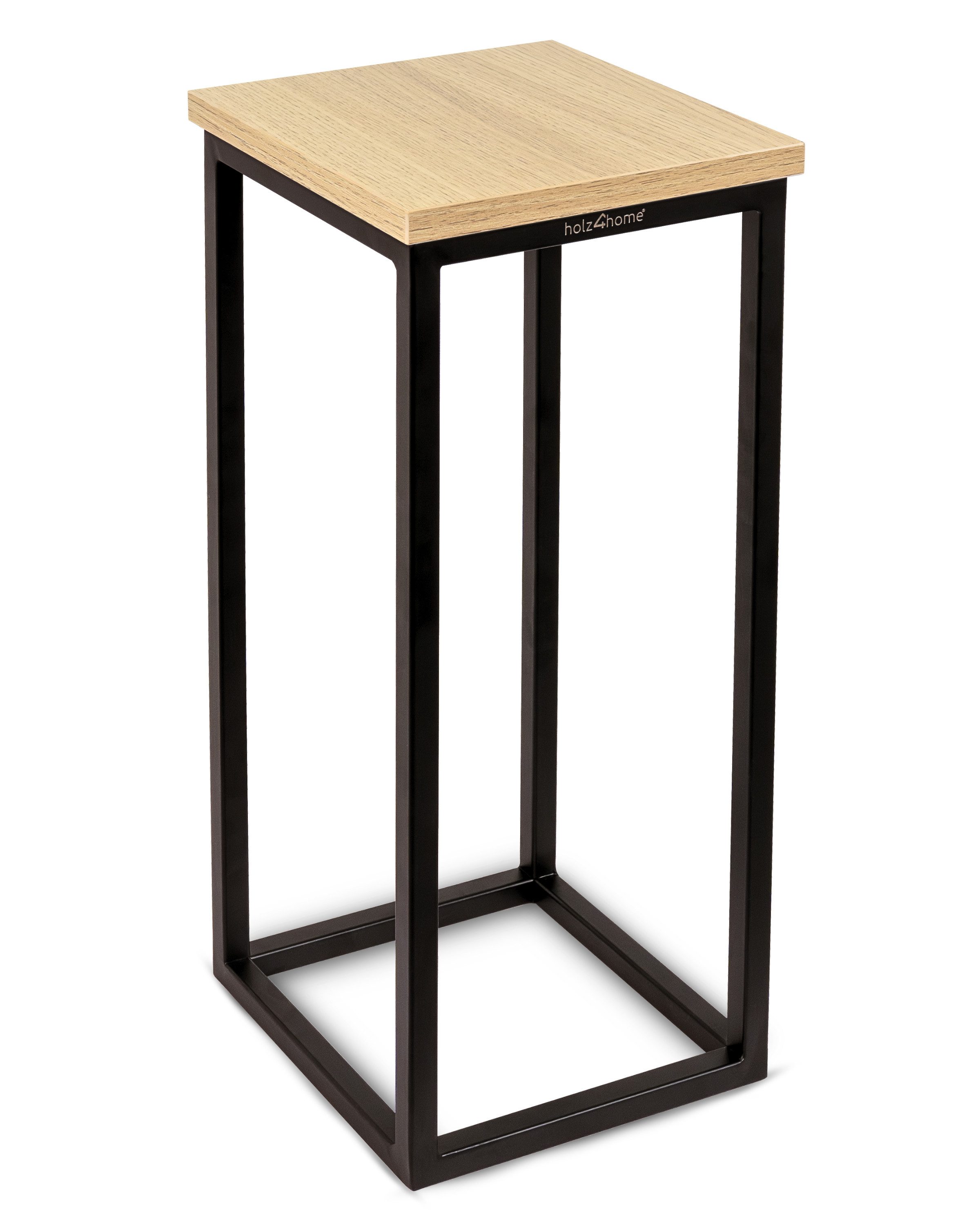 holz4home® Blumenständer Dekoständer MDF Sonoma Eiche mit Metallgestell