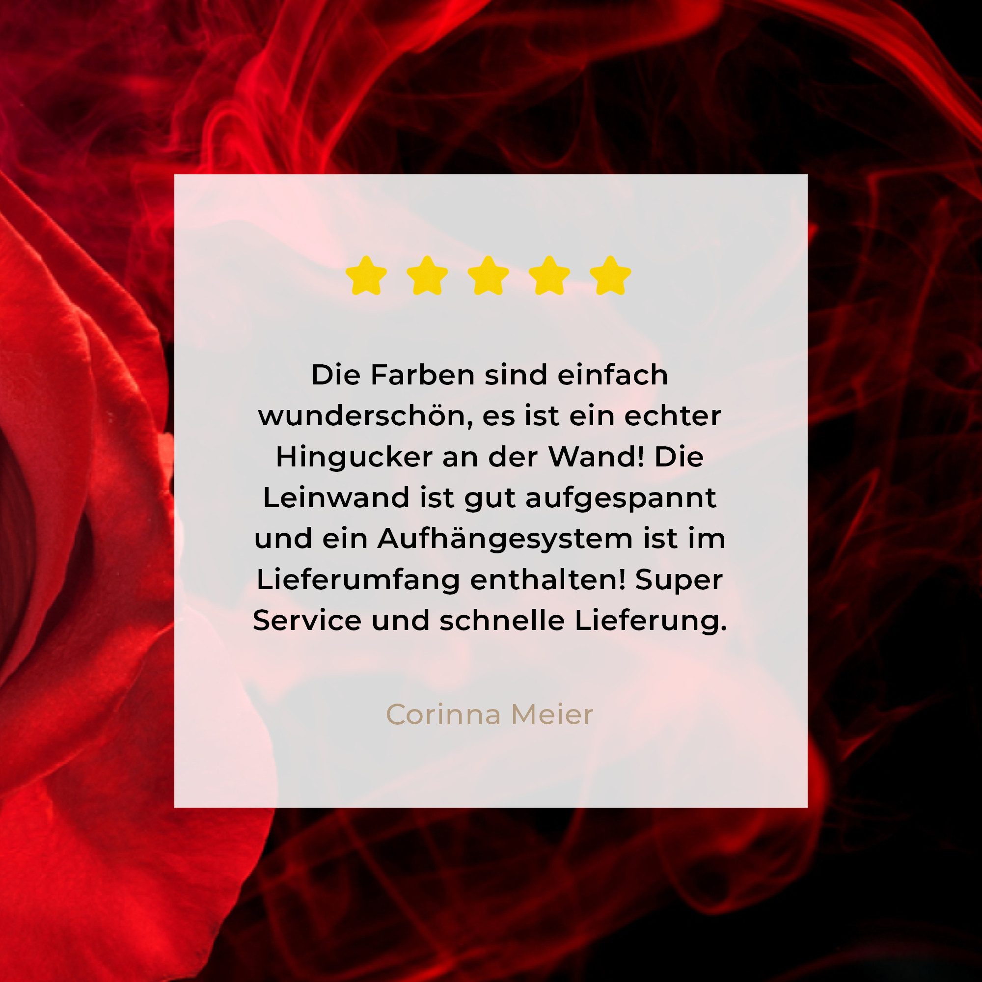 OneMillionCanvasses® Leinwandbild Rosen - Rot - Schwarz, Fotodruck (1 St), Leinwand Bilder Klein, Wand Dekoration Aesthetic 30x20 cm – Bild 5 von 5