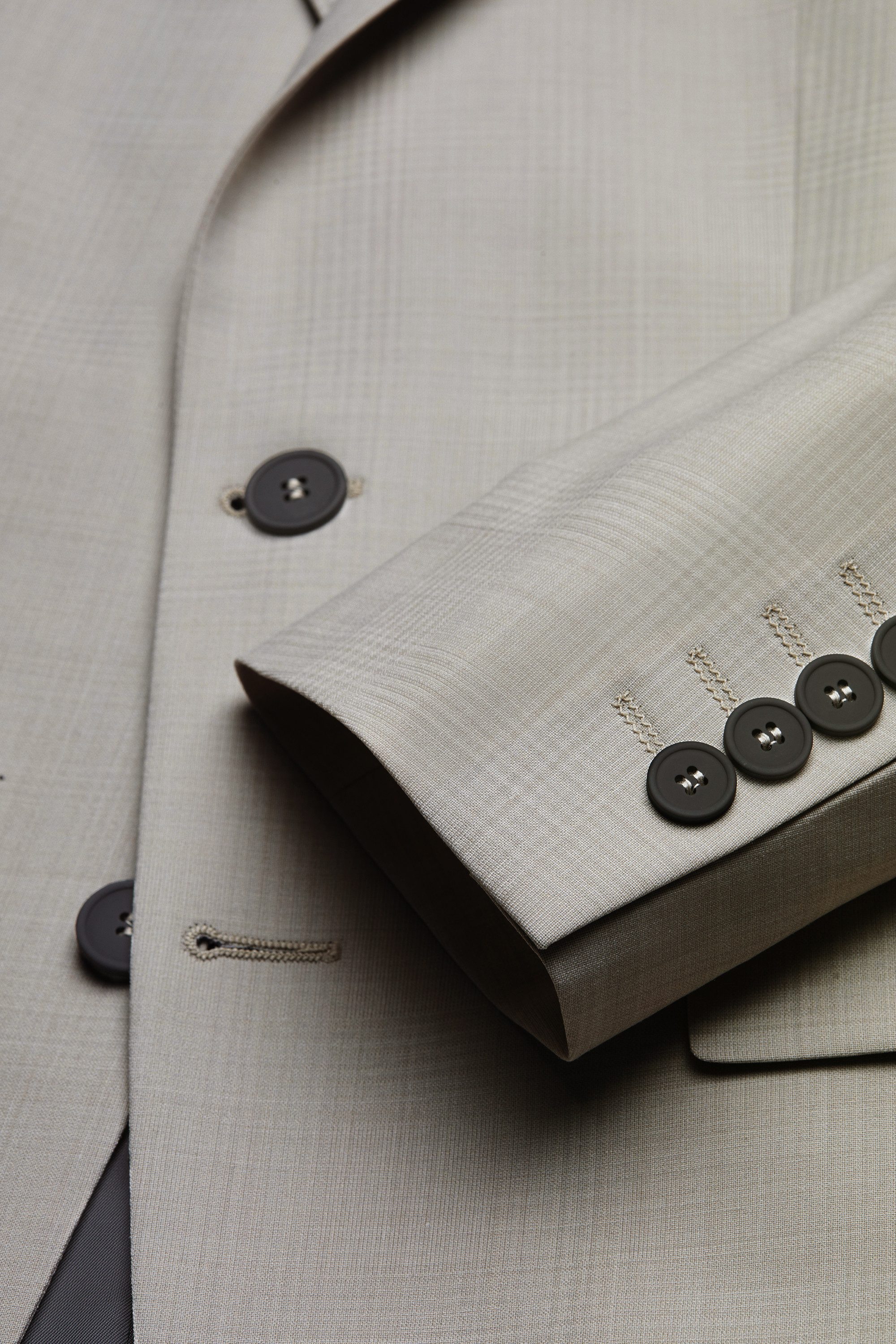 Digel Anzugsakko Norton (1-tlg., Polyester- Schurwollmix) Touching Buttons, Abnehmbarer Revers-Pin