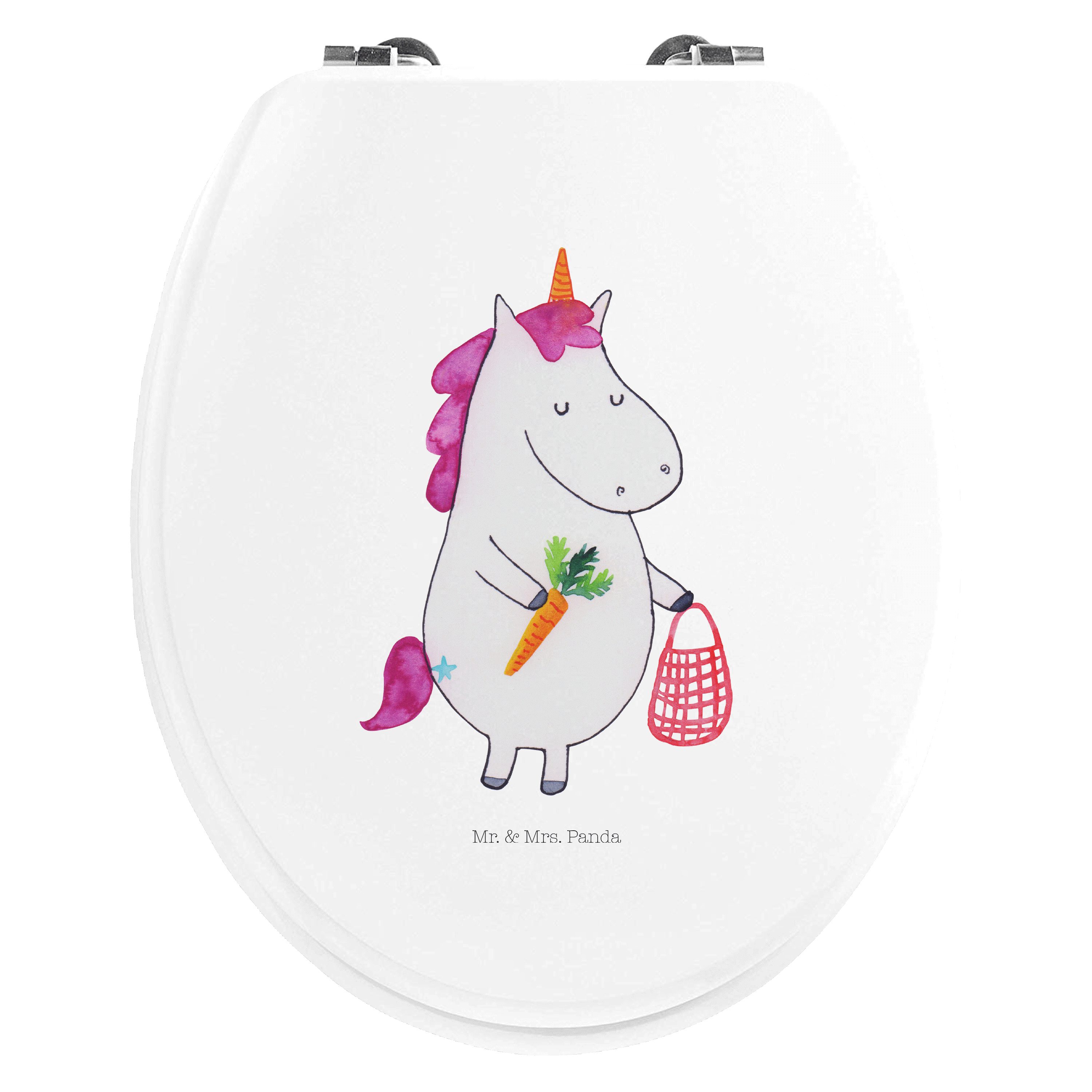 WC-Sitz Einhorn Vegan - Weiß - Geschenk, Toilette, Einhörner, Unicorn, Einhor