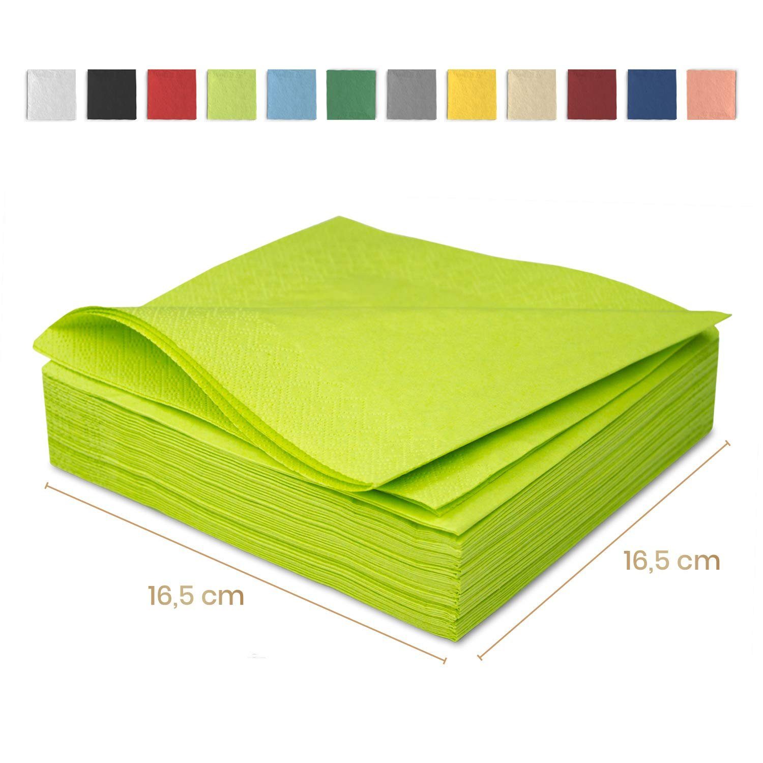 Hypafol Papierserviette, 3-lagig, 33x33 40x40 cm, Inhalt 250 Stück