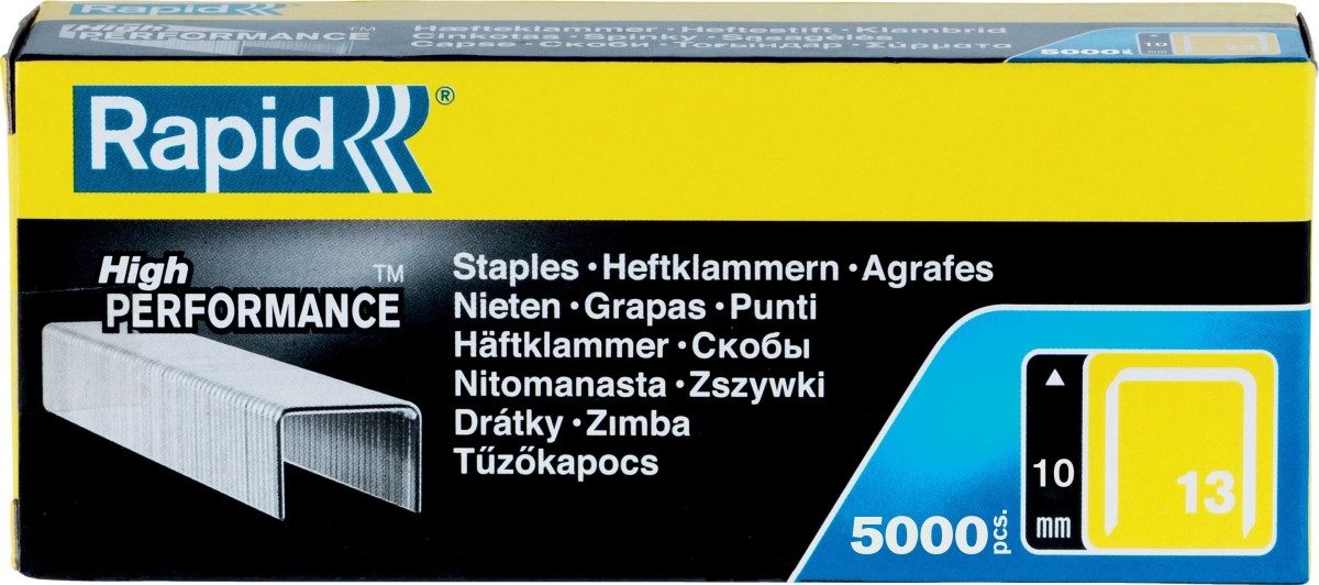 Rapid Heftklammer Tackerklammern Nr. 13 10mm verzinkt VE=5000 Stück
