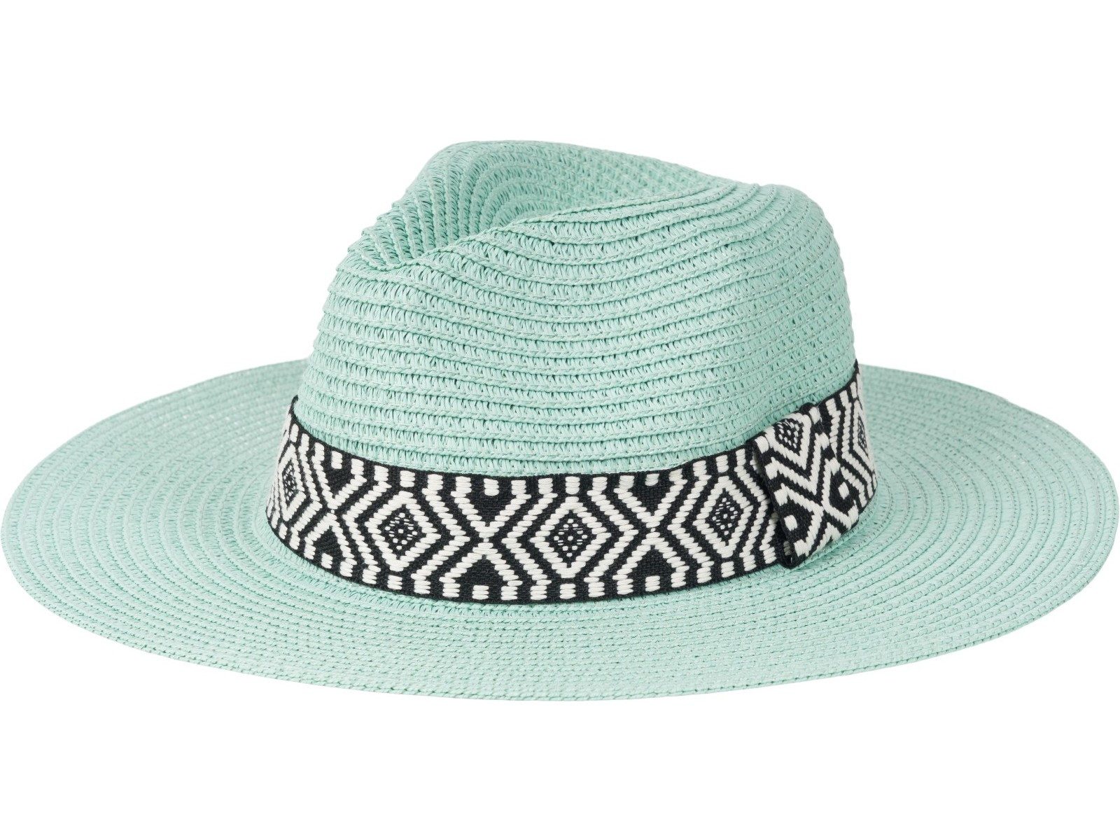 styleBREAKER Sonnenhut Panama Strohhut Hutband Azteken Muster (1-St)