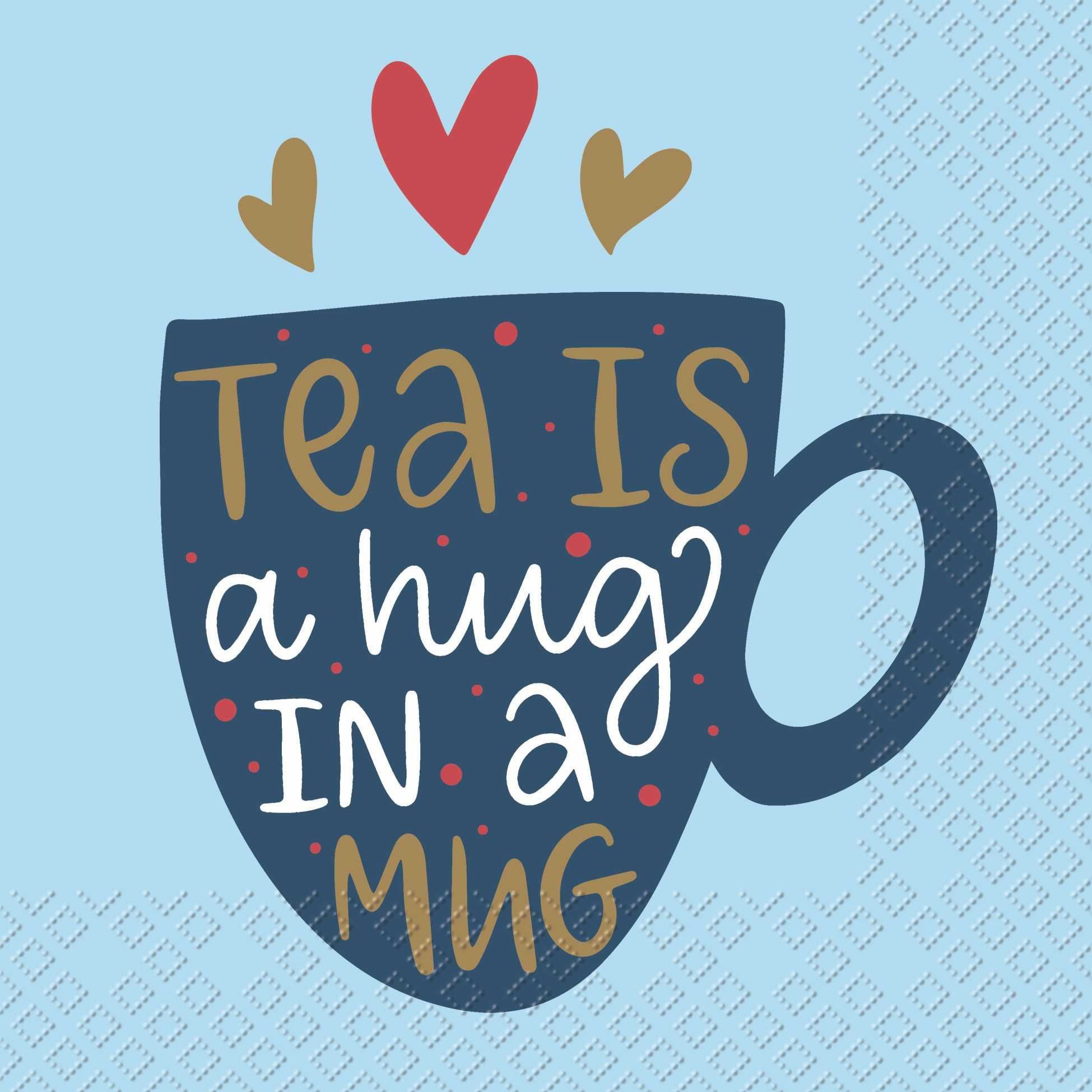 stewo Papierserviette STEWO 2572 5282 40 Lunchservietten Tea is a Hug - 33 x 33 cm, 20 Stück