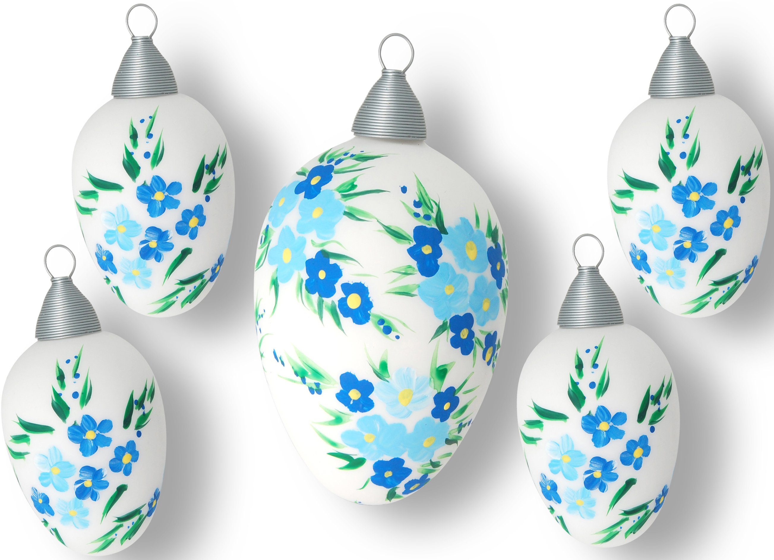 Krebs Glas Lauscha Osterei Blüten, Osterdekoration, Frühling (Set, 5 St., 1 günstig online kaufen