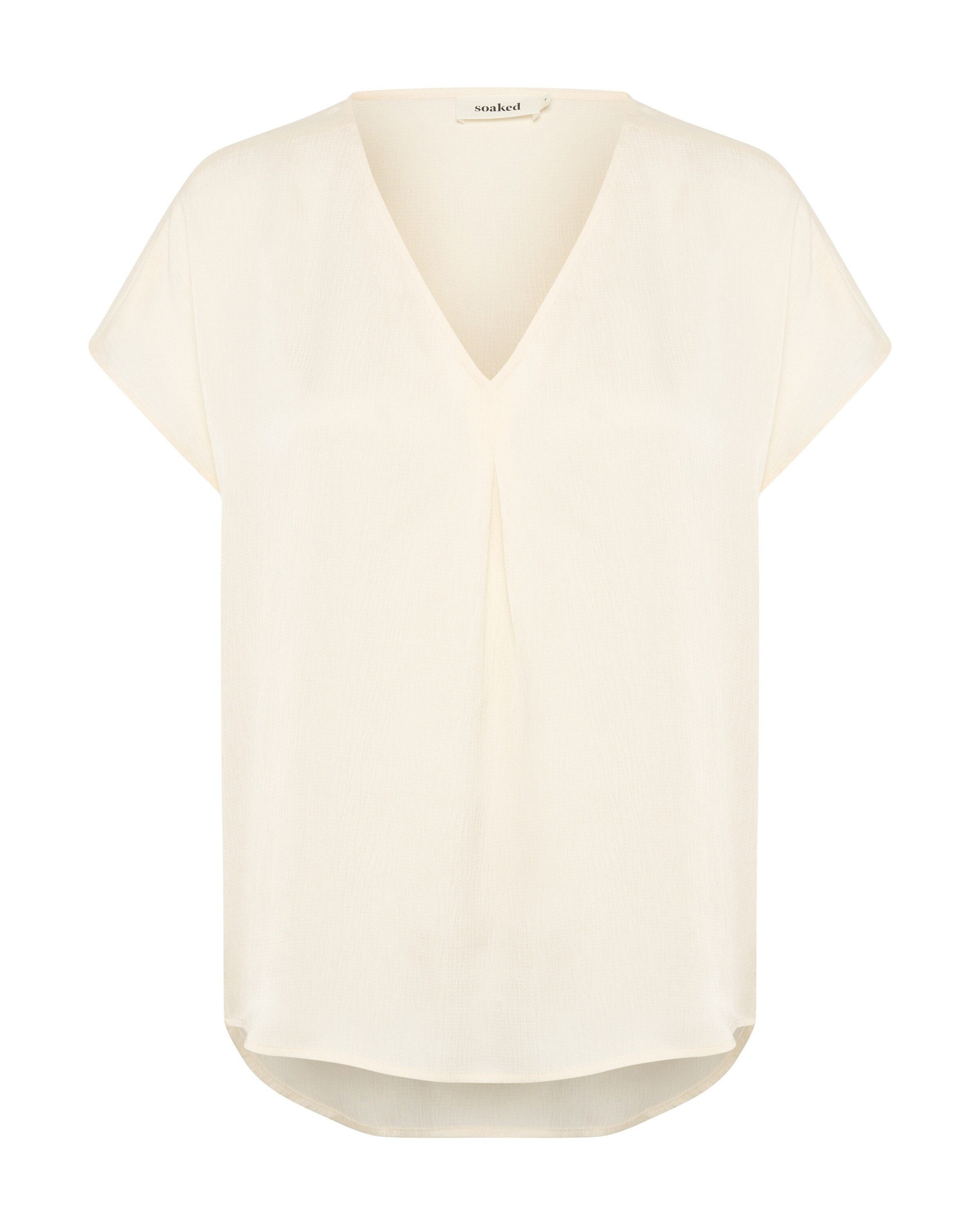 SOAKED IN LUXURY Kurzarmbluse Ioana (1-tlg) Falten