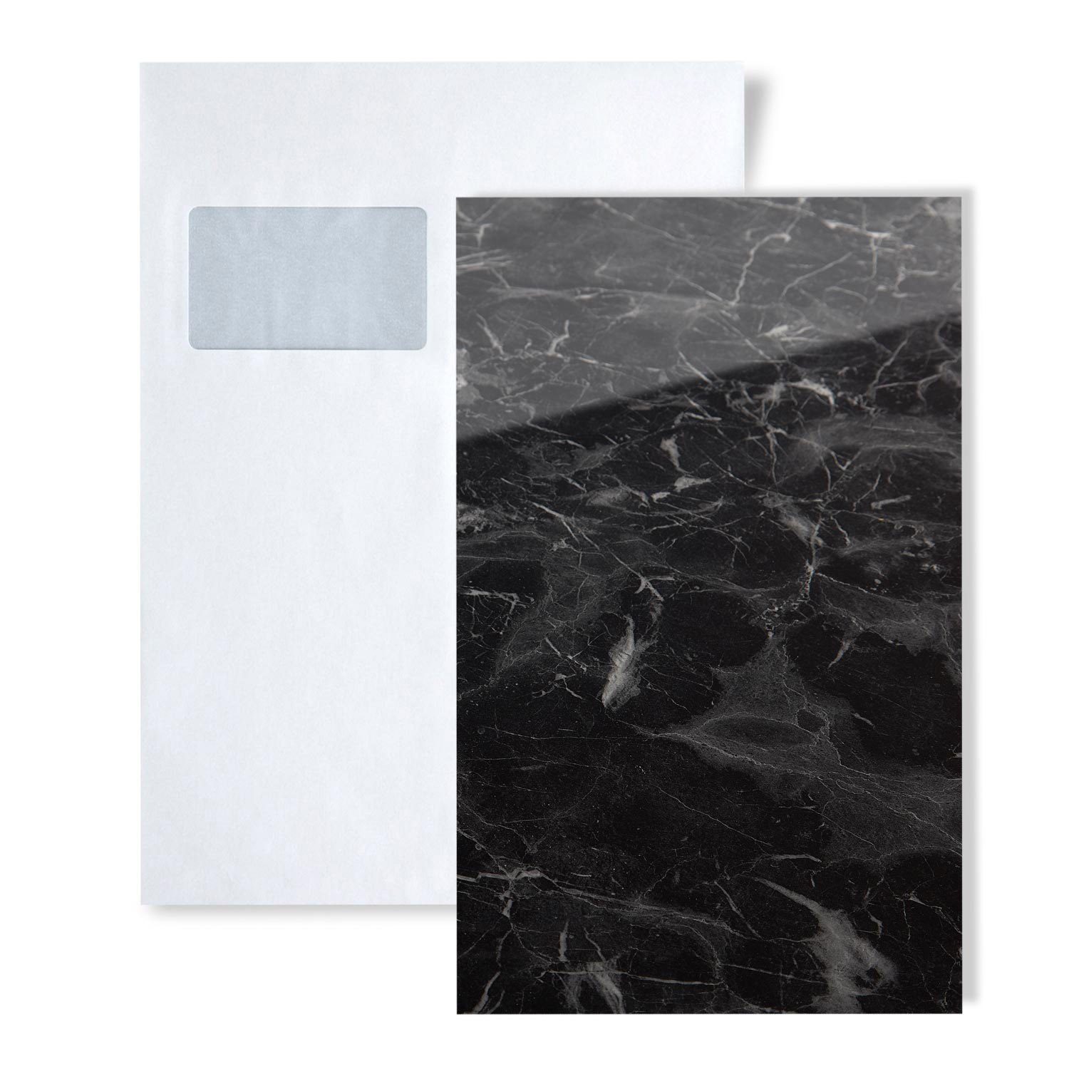 Wallface Dekorpaneele 1 MUSTERSTÜCK S-19341 DIN A5 Wandpaneel Muster MARBLE BLACK, BxL: 15x20 cm, 0 qm, (1 MUSTERSTÜCK, Produktmuster, 1-tlg., Muster des Dekorpaneels) schwarz