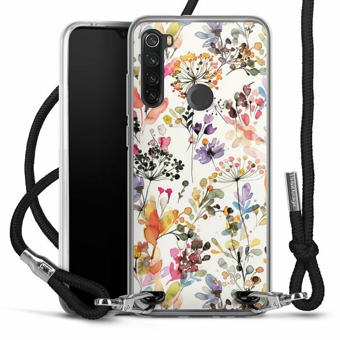 DeinDesign Handyhülle Blume Muster Pastell Wild Grasses Xiaomi Redmi Note 8T Handykette Hülle mit Band Case zum Umhängen