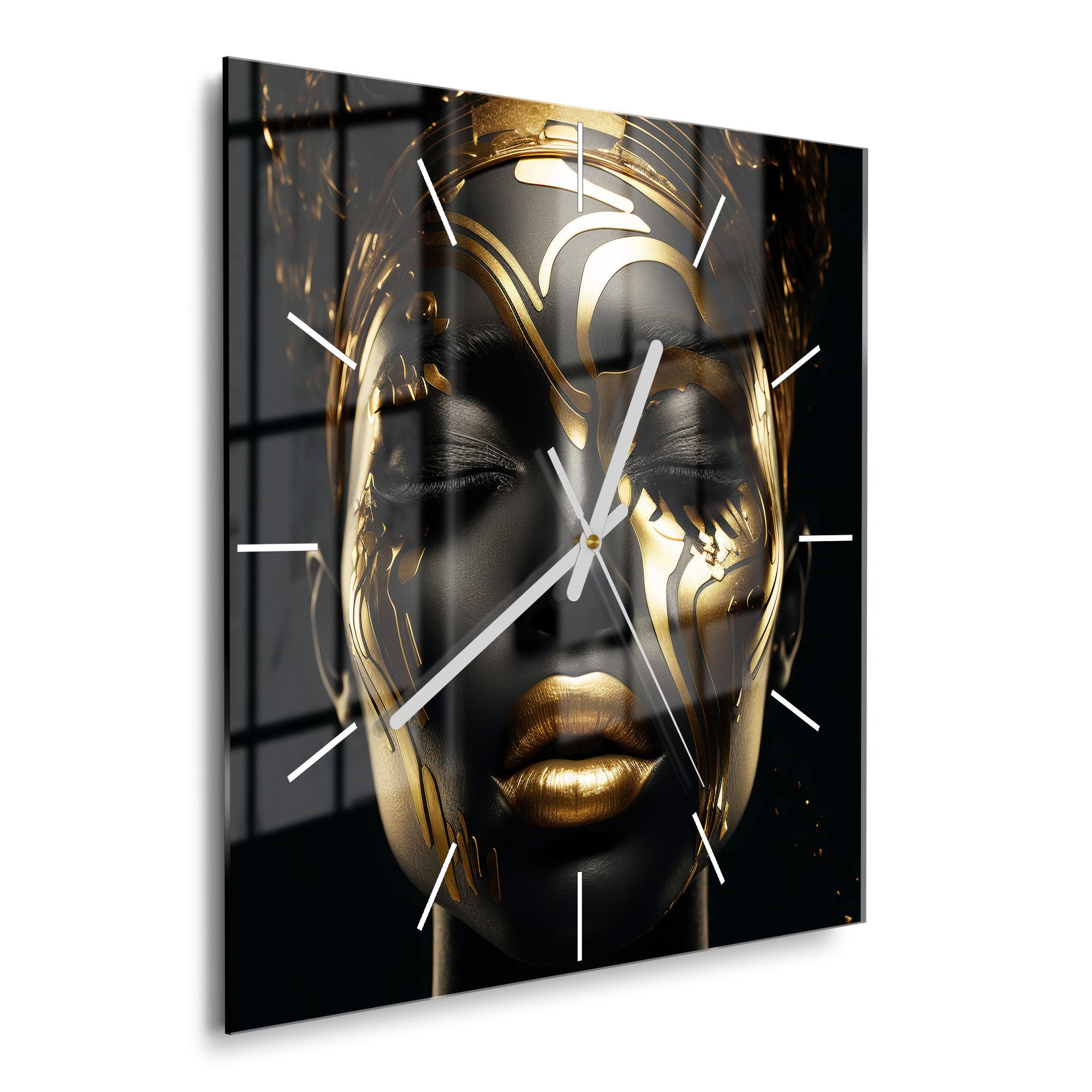 DEQORI Wanduhr 'Göttin des Goldes' (Glas günstig online kaufen