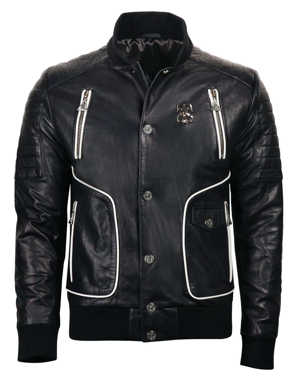 The Skulls Society Lederjacke TSMLJ-0003-BL