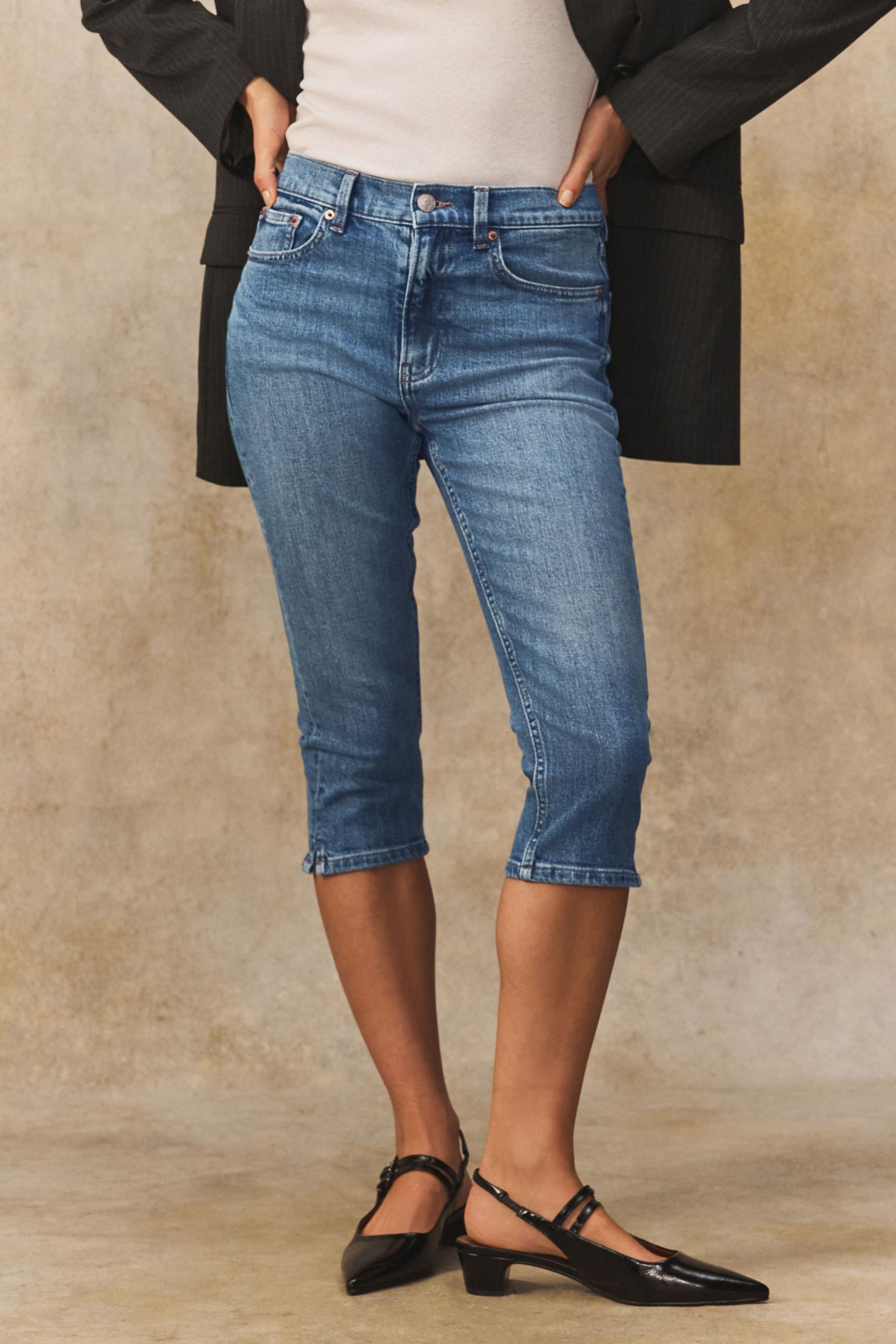 Next Caprijeans Pedal Pusher Caprishorts aus Denim (1-tlg)