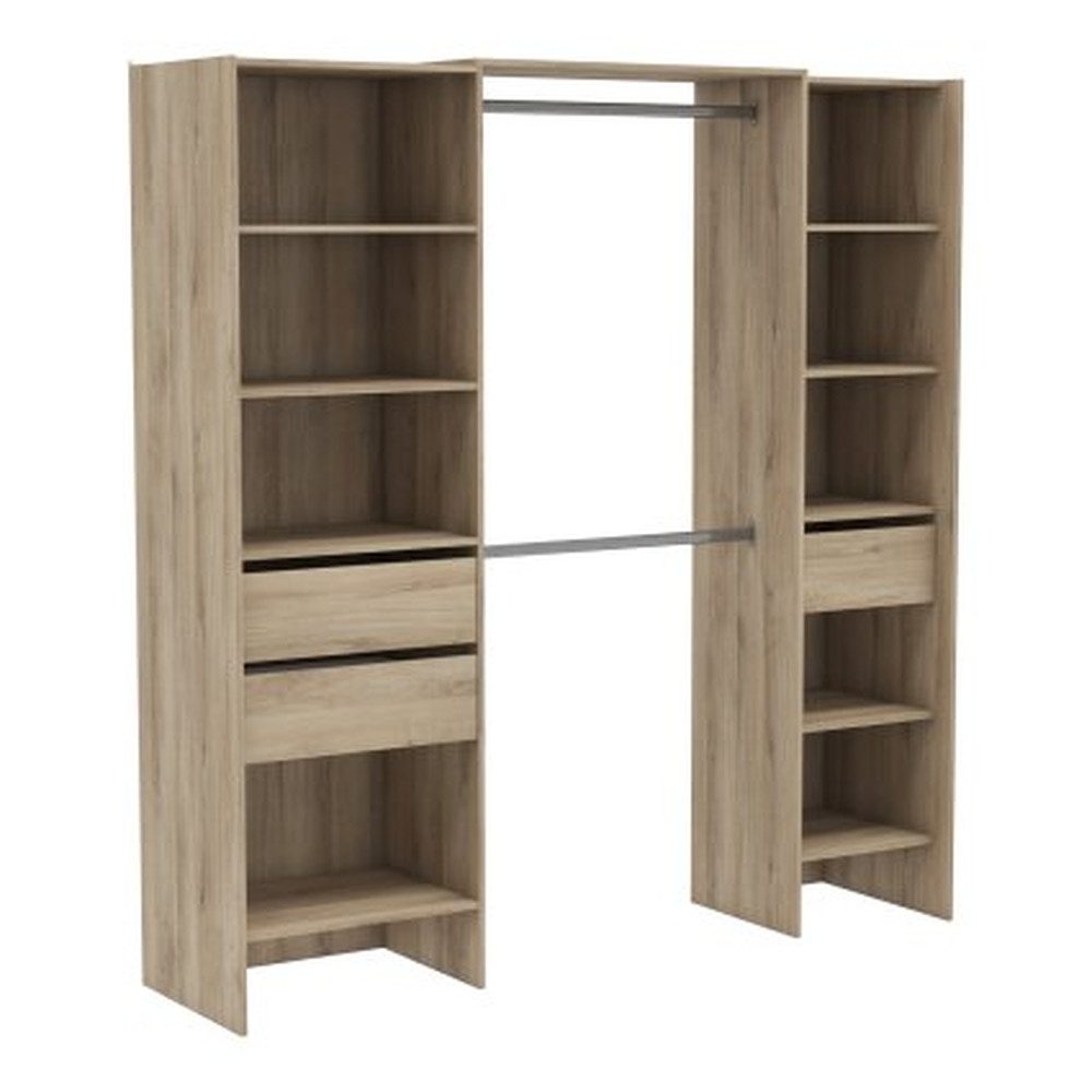 PREISBRECHER Kleiderschrank Miami 192 x 205 x 50 cm (B/H/T)
