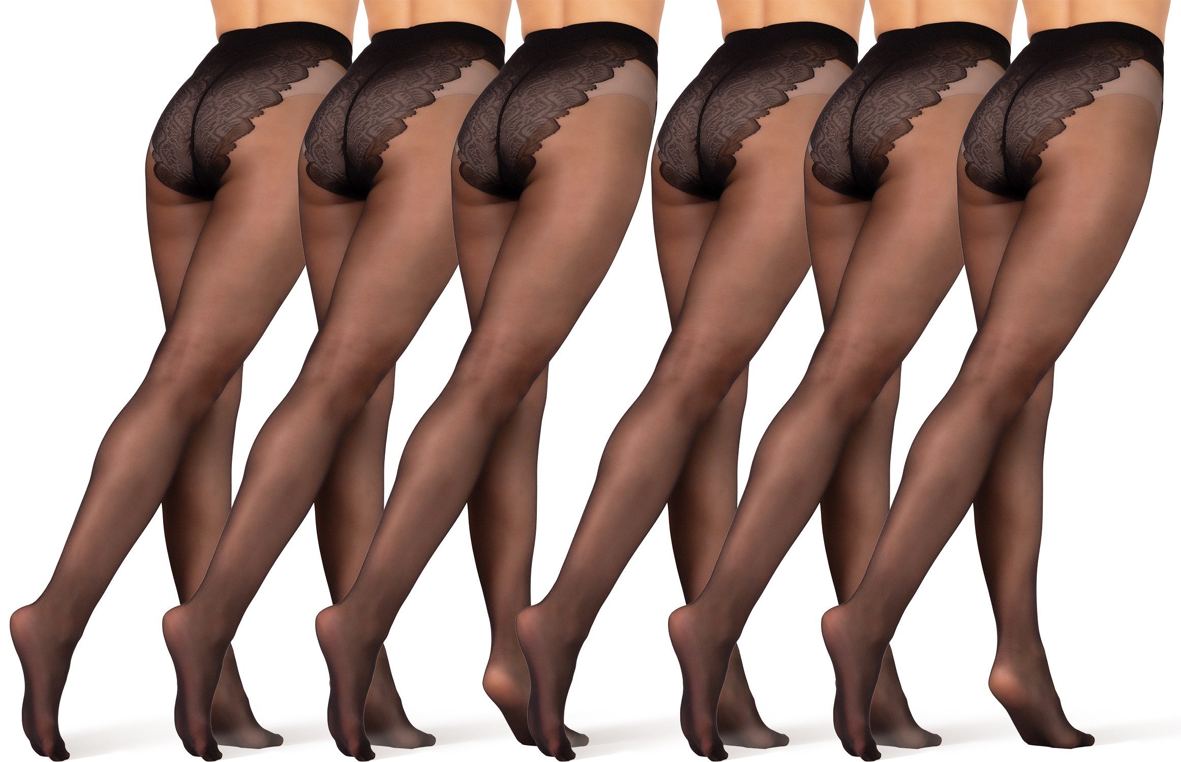 BANANALU Feinstrumpfhose Spitzen Strumpfhose Bikinihöschenteil Mattoptik günstig online kaufen