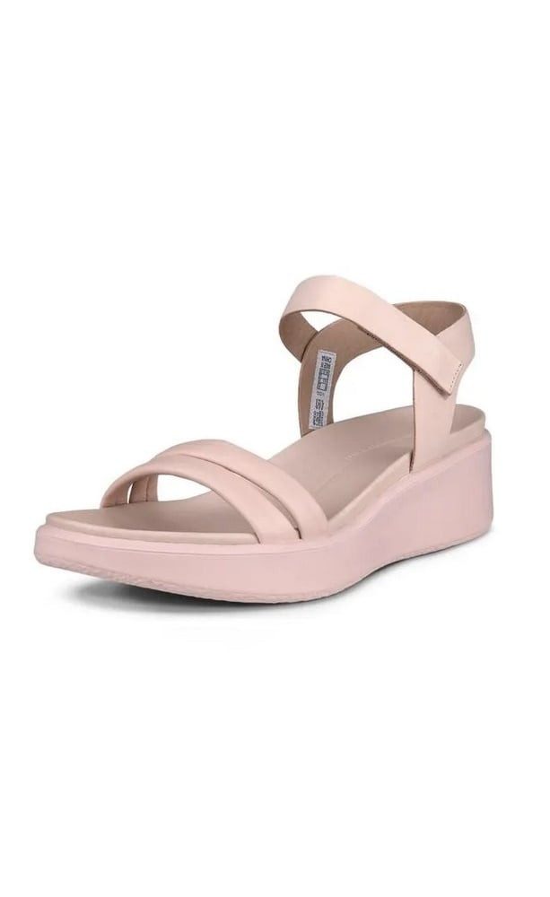 Ecco Flowt LX Wedge (Vollnarb und Nubukleder) rosa Damen Sandale