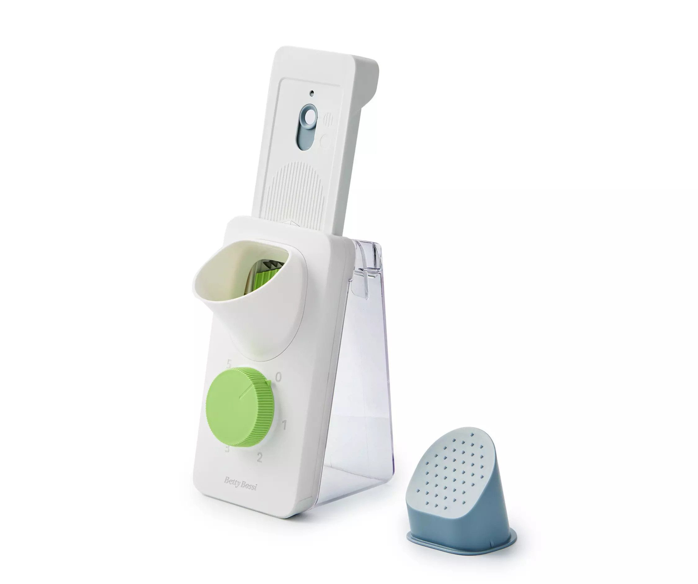 Betty Bossi Multireibe Gemüseschneider Turbolino 5 Schnittdicken Hobel Reibe Mandoline, Kunststoff, Schneidet Scheiben oder Stäbli in 5 verschiedene Schnittdicken