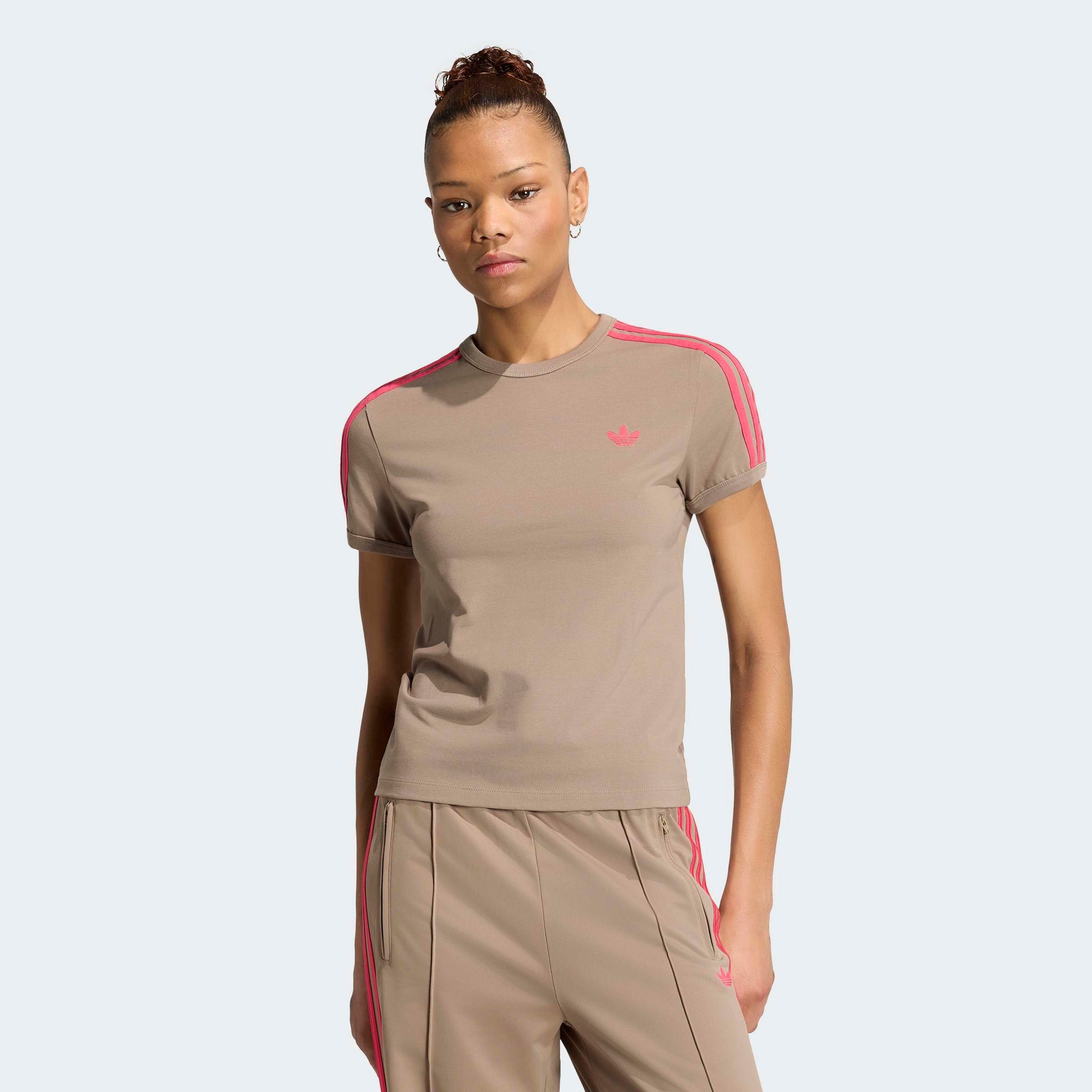 adidas Originals T-Shirt 3S TEE SLIM sanft anliegende Passform, ohne Verschluss, für sportlichen Look