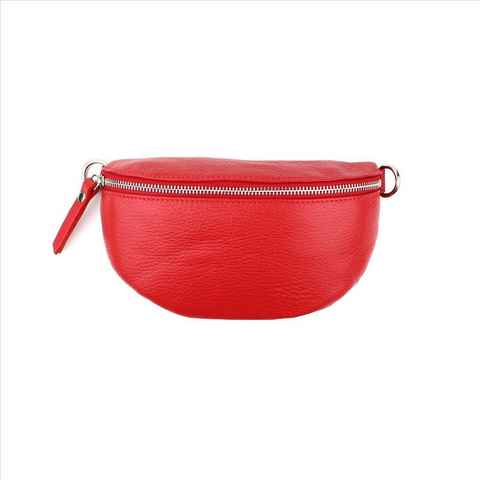 ITALYSHOP24 Bauchtasche Damen Leder Gürteltasche Hüfttasche CrossBody Handytasche, als Schultertasche, CrossOver, Umhängetasche tragbar