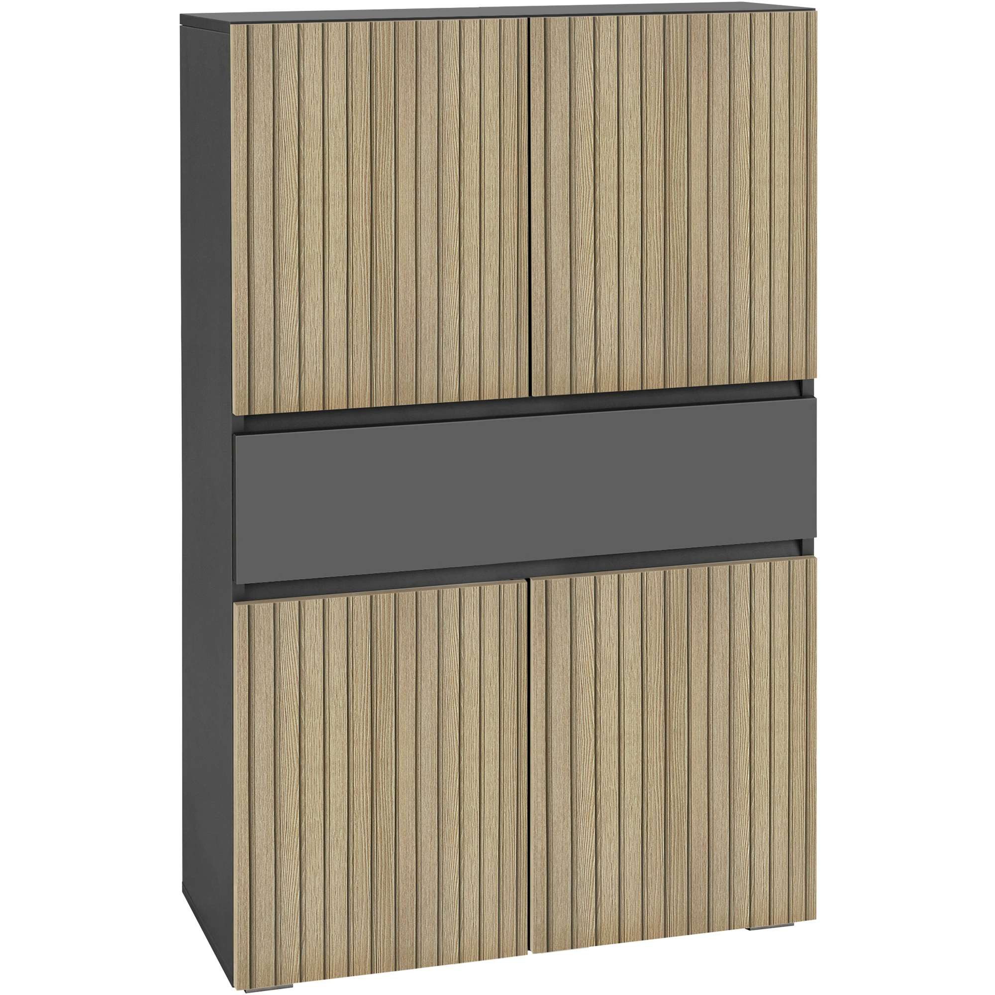 Home affaire Midischrank Wisla mit 4 Türen & 1 Schublade, Breite 76 cm, Höhe 130 cm