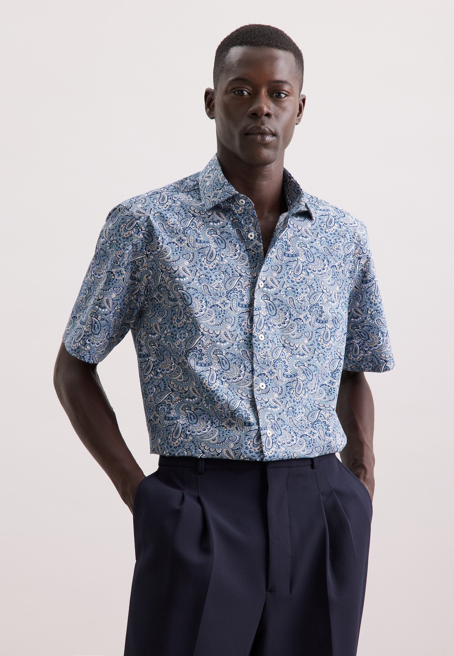 seidensticker Businesshemd Regular Regular 1/2 Kentkragen Druck günstig online kaufen