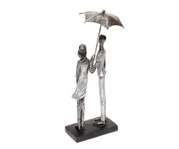 Brillibrum Dekofigur Abstrakte Skulpturen Liebespaar Figur Regenschirm Statue Dekofigur (1 St)