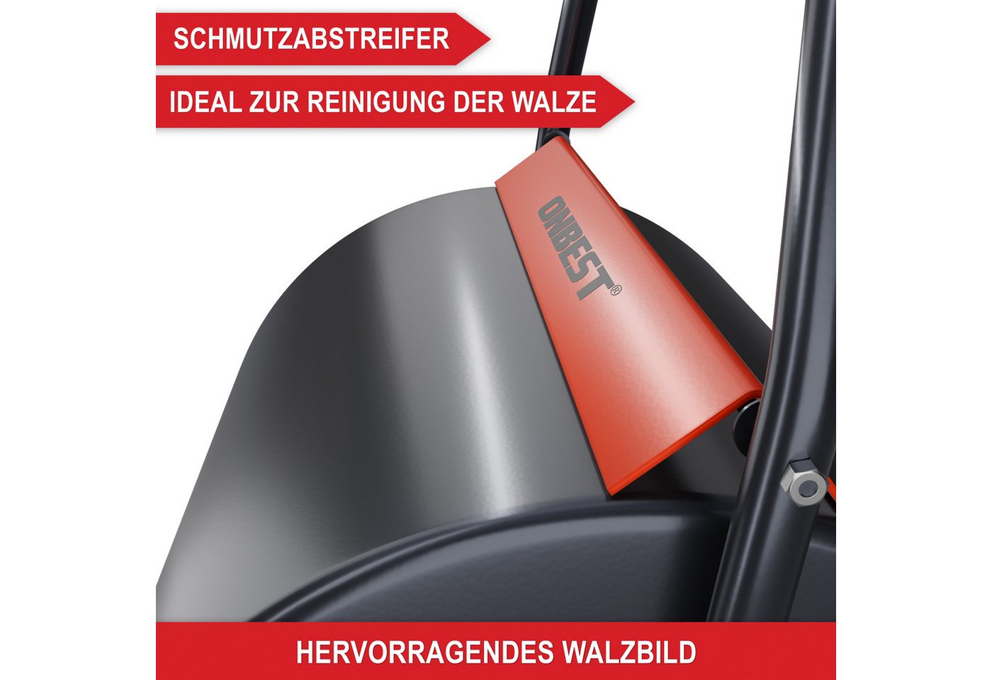 Thumbnail - Onbest Rasenwalze mit Schmutzabstreifer und Ablassschraube, 50 cm,⌀ 40 cm, bis 69 kg, 60 Liter Volumen