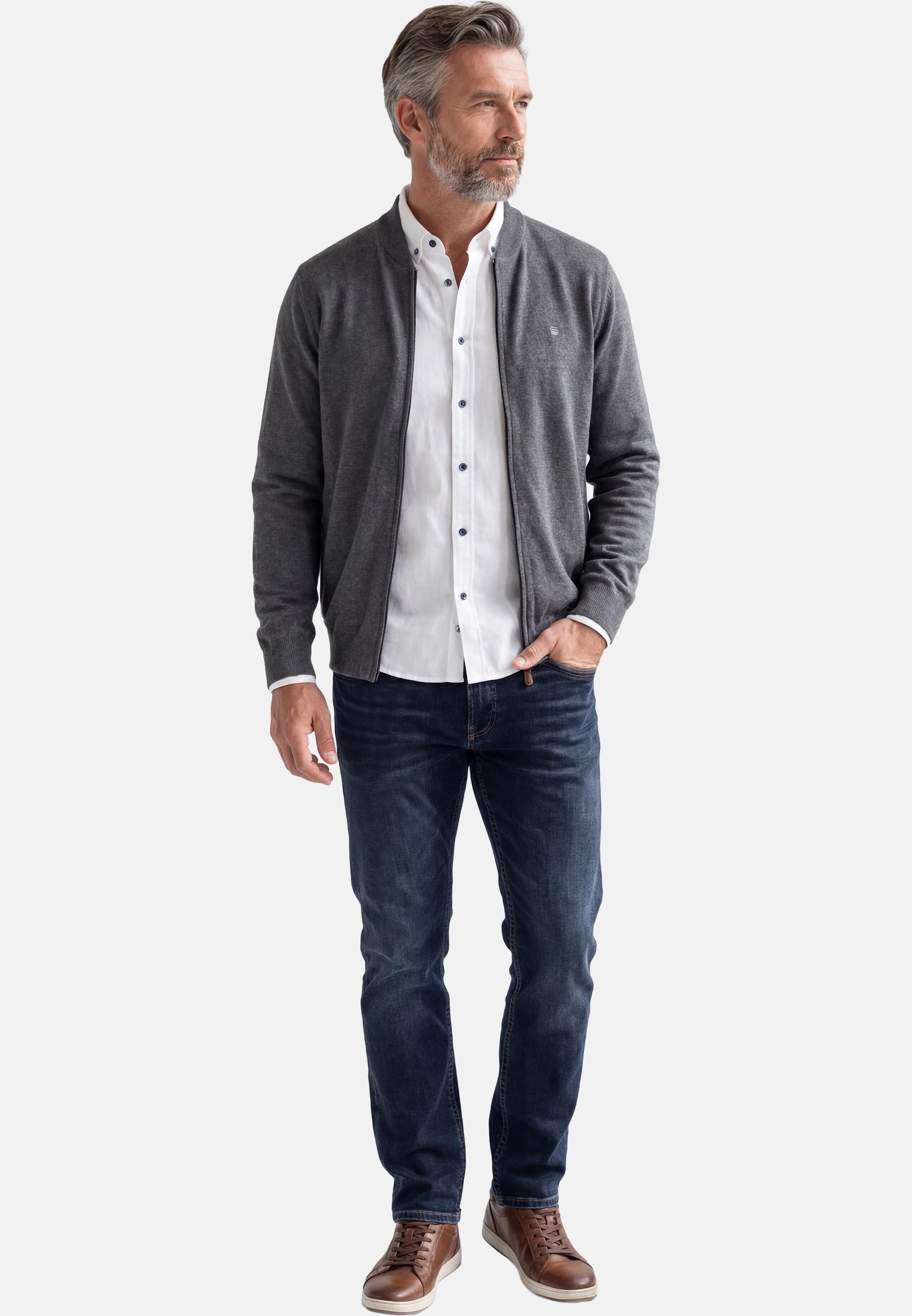 Redmond Strickjacke Basic (1-tlg) Strickjacke - Baumwolle - Atmungsaktiv - Weicher Feinstrick