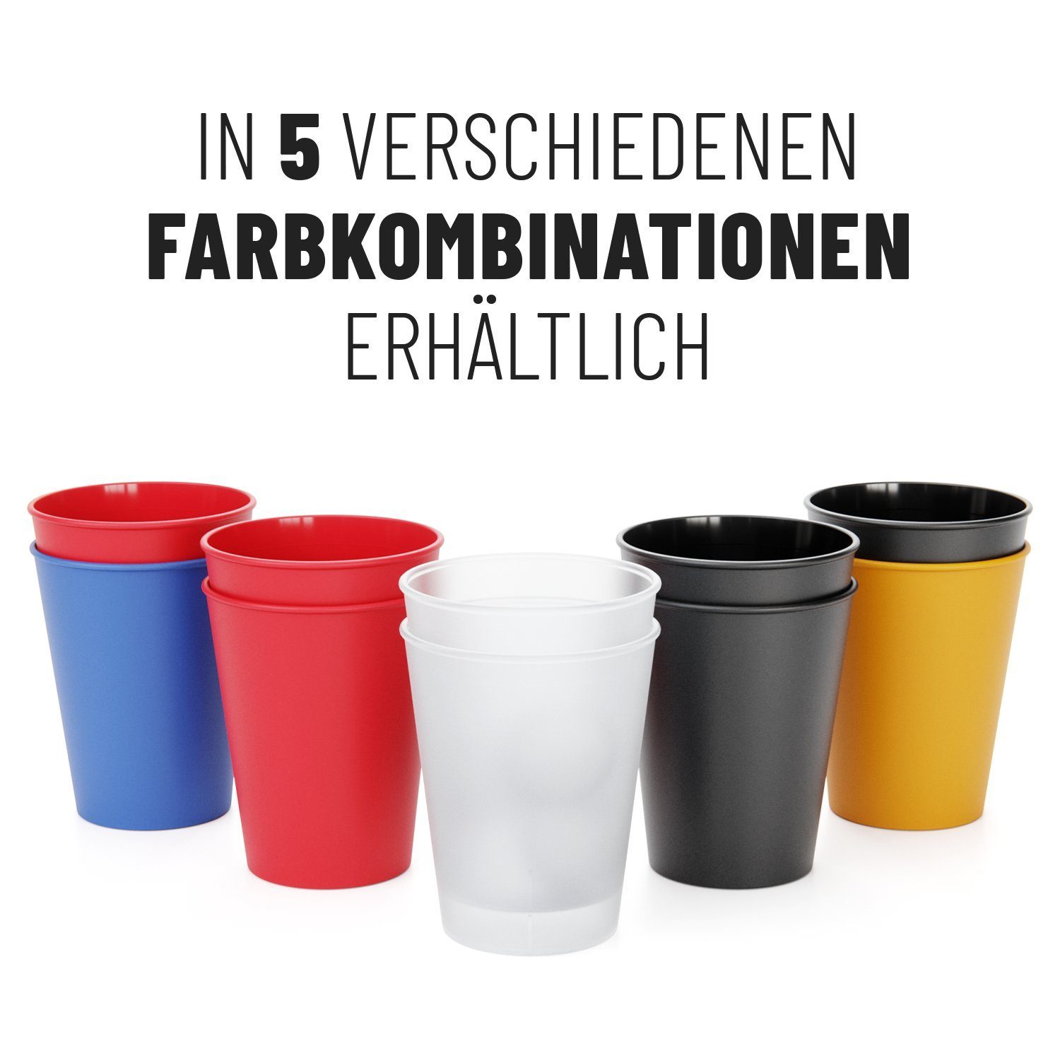 SoPro Mehrwegbecher 22er Mehrweg Bierpong Becher Set spühlmaschinenfest inkl. 3 Bälle