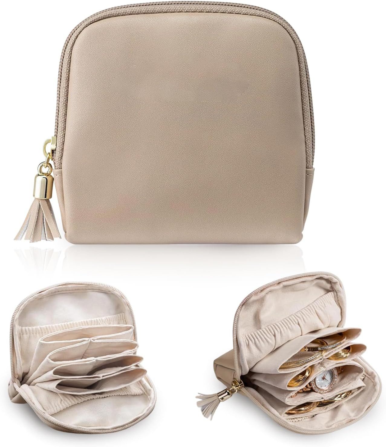 Coonoor Schmuckkasten Kleiner Reiseschmuck Organizer, Schmuckbeutel Taschen