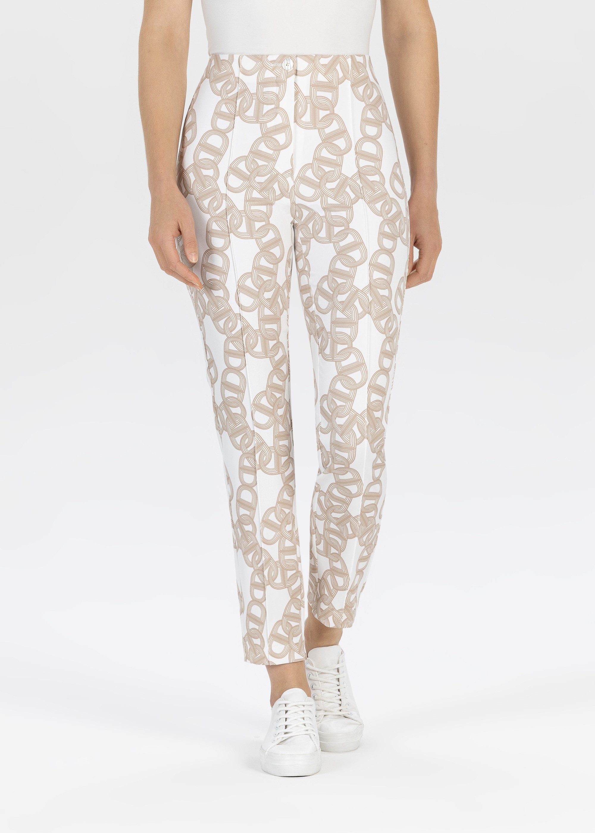 Stehmann Stoffhose Sommerhose mit grafischem Muster