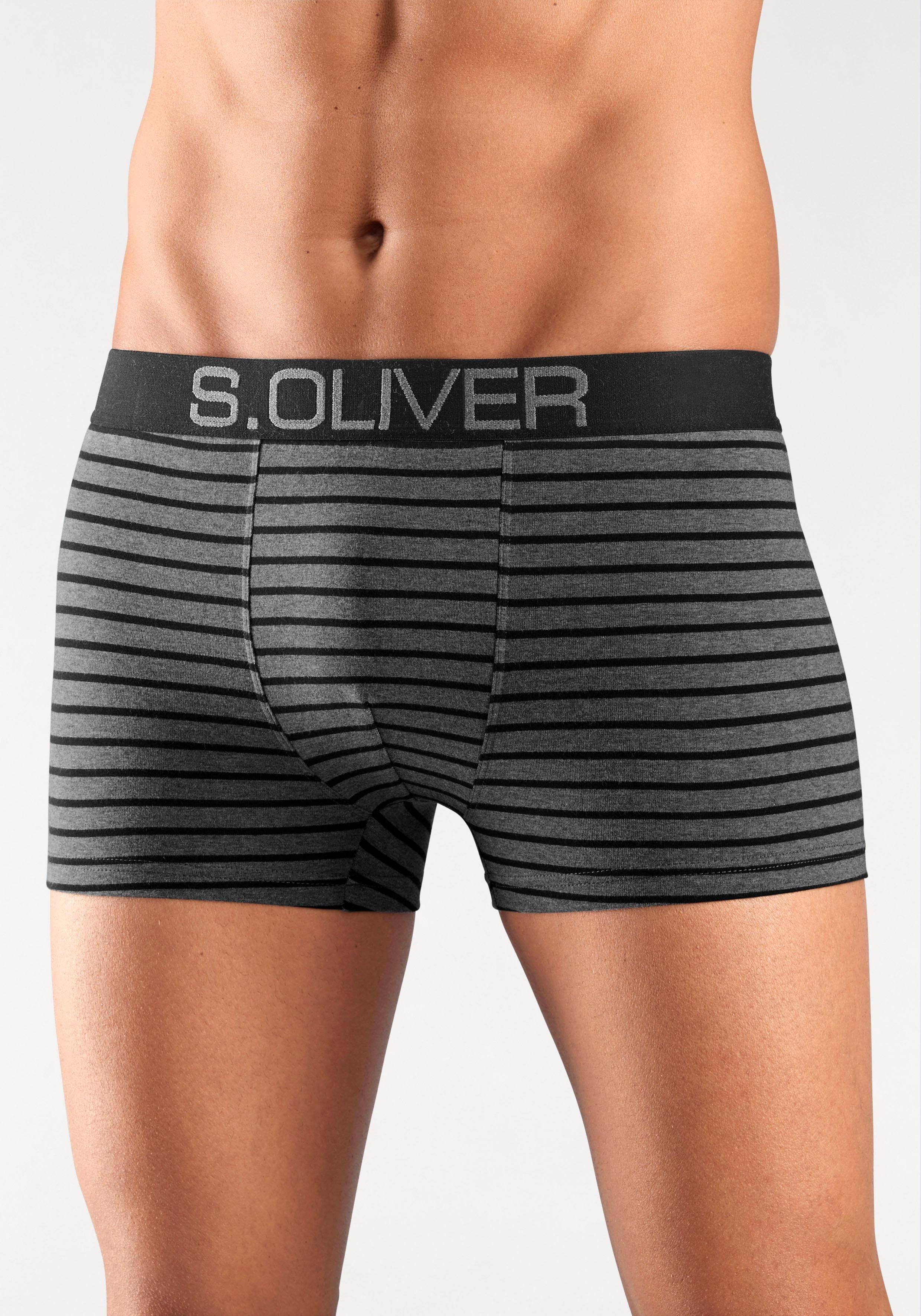 s.Oliver Boxer Boxershorts für Herren (Packung, 4-St) mit kontrastfarbenem Webbund
