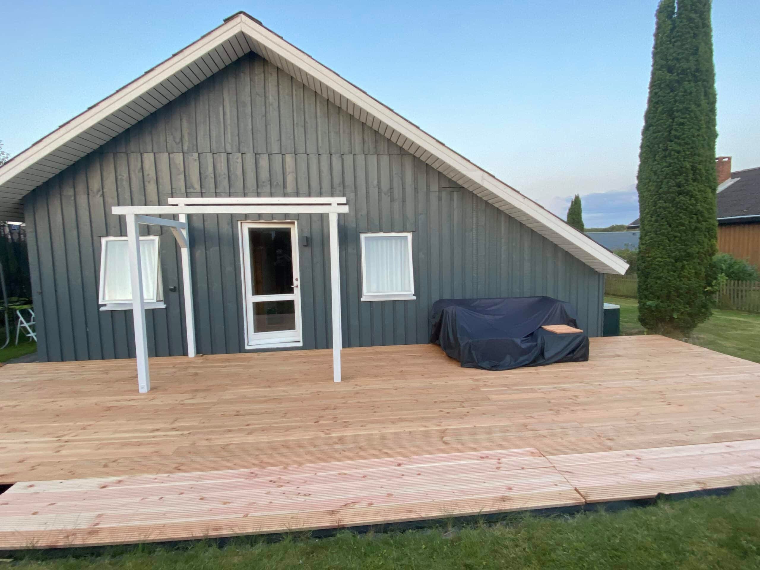 Woodtex Terrassendielen WOODTEX Holz Terrassendiele Nadelholz Hellbraun Outdoor, BxL: je 13.8x400 cm, 24 mm Stärke