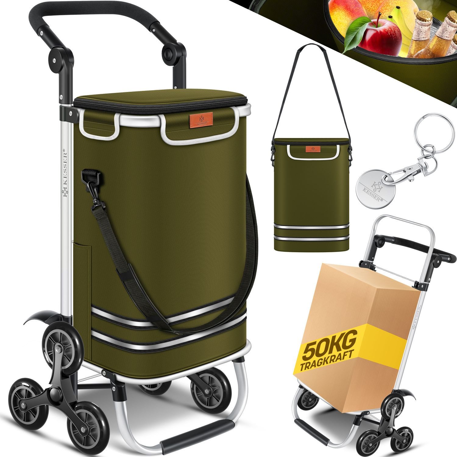 KESSER Einkaufstrolley, Einkaufstrolley mit Kühlfach ideal günstig online kaufen