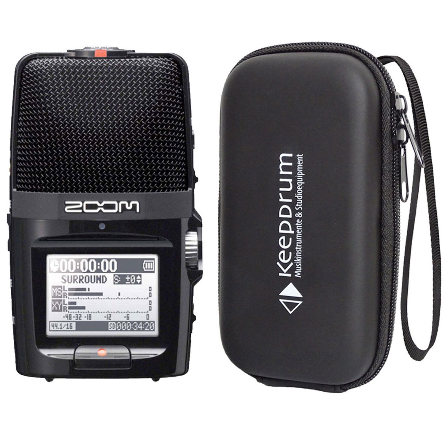 Zoom H2n Audio-Recorder mit Soft-Case Tasche Digitales Aufnahmegerät