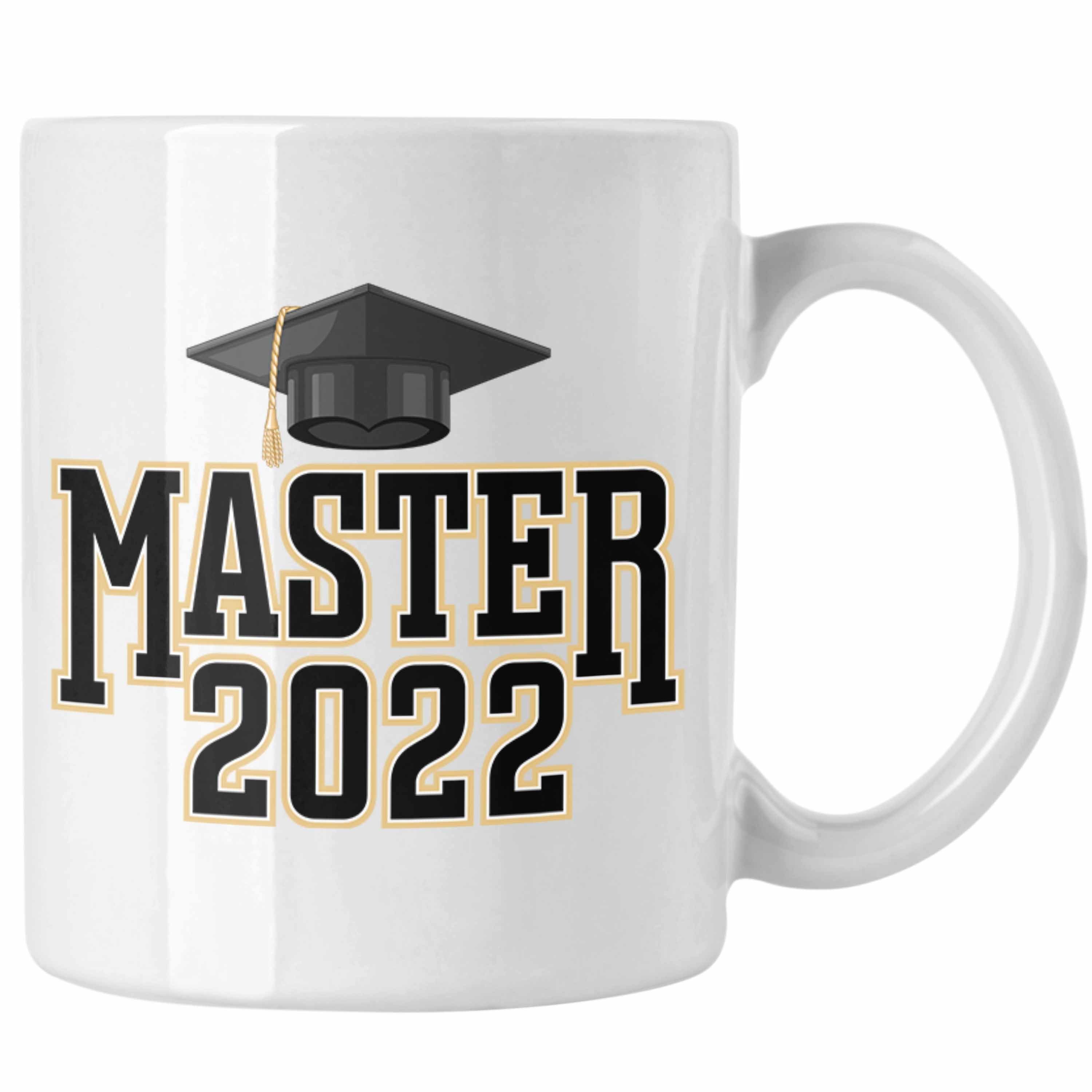 Trendation Tasse Trendation - Master 2022 Abschluss Geschenk Tasse Bestanden Studium Prüfung Graduation Weiss